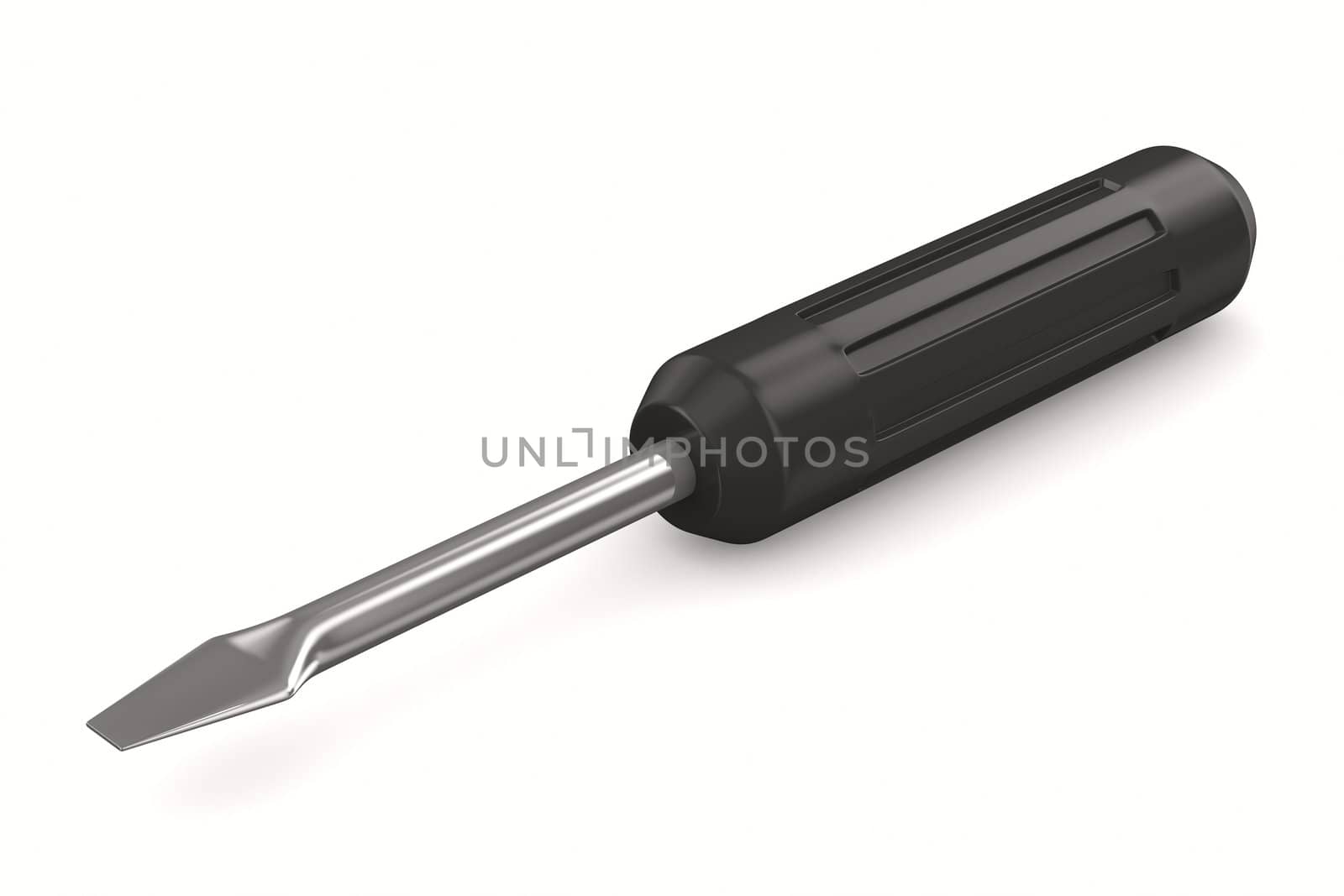 Screwdriver on white background. Isolated 3D image