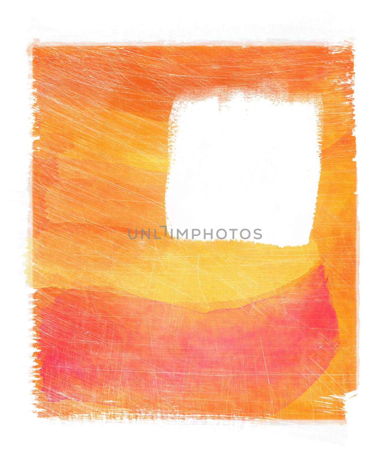 Orange abstract  watercolor background by Sandralise