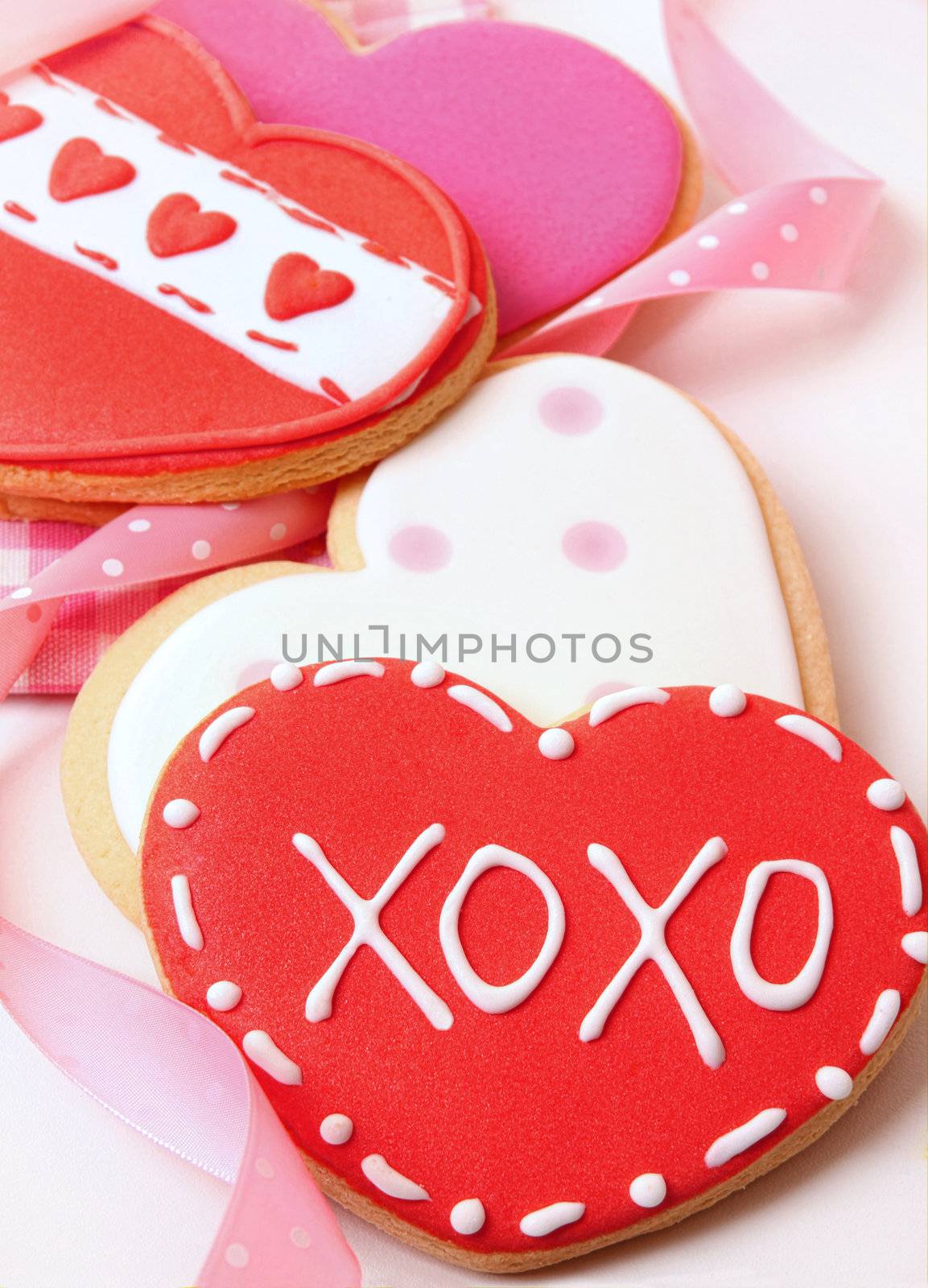 Heart-shape cookies for Valentine's Day  by Sandralise