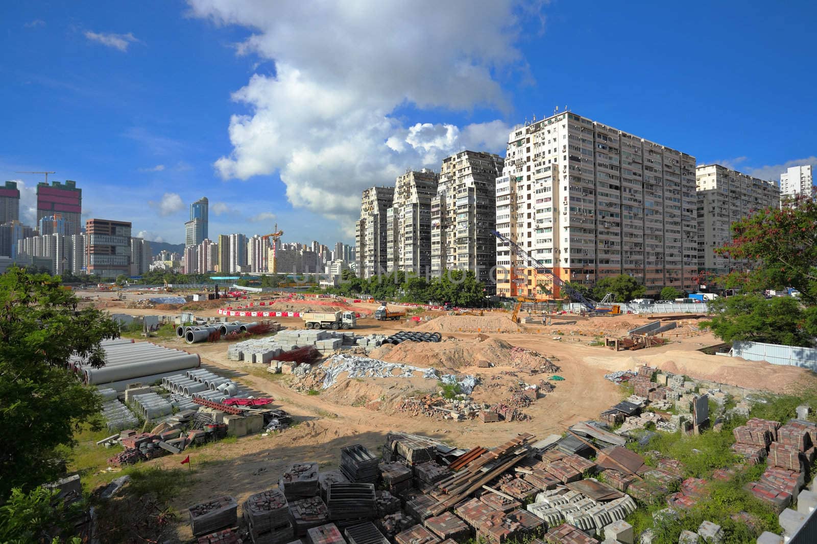construction site in city