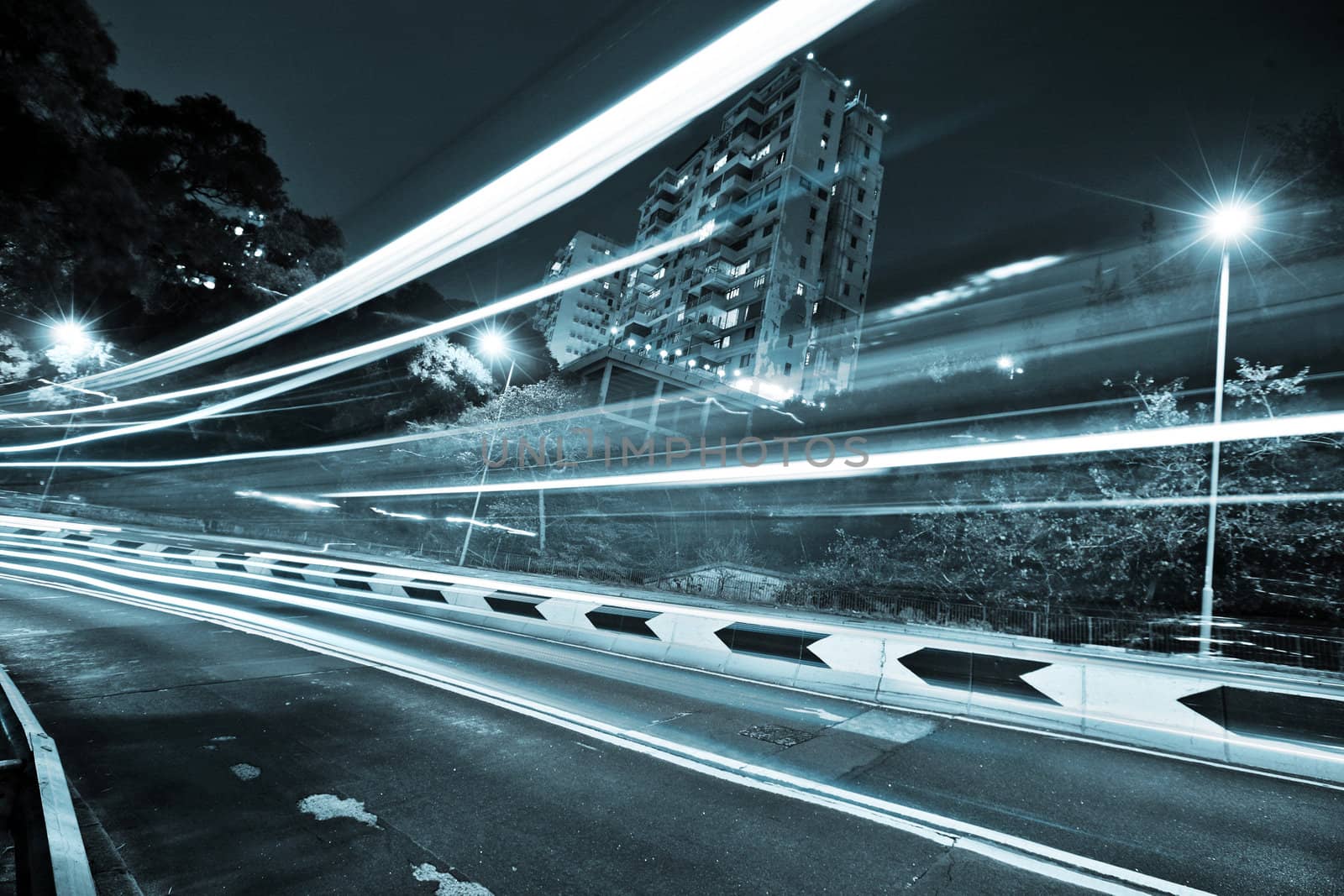 traffic at city at night