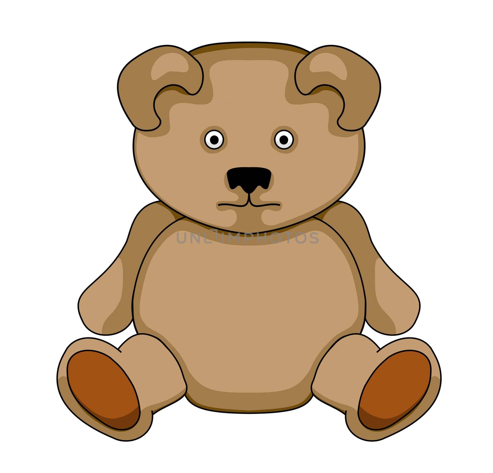 Illustration of an isolated Teddy bear