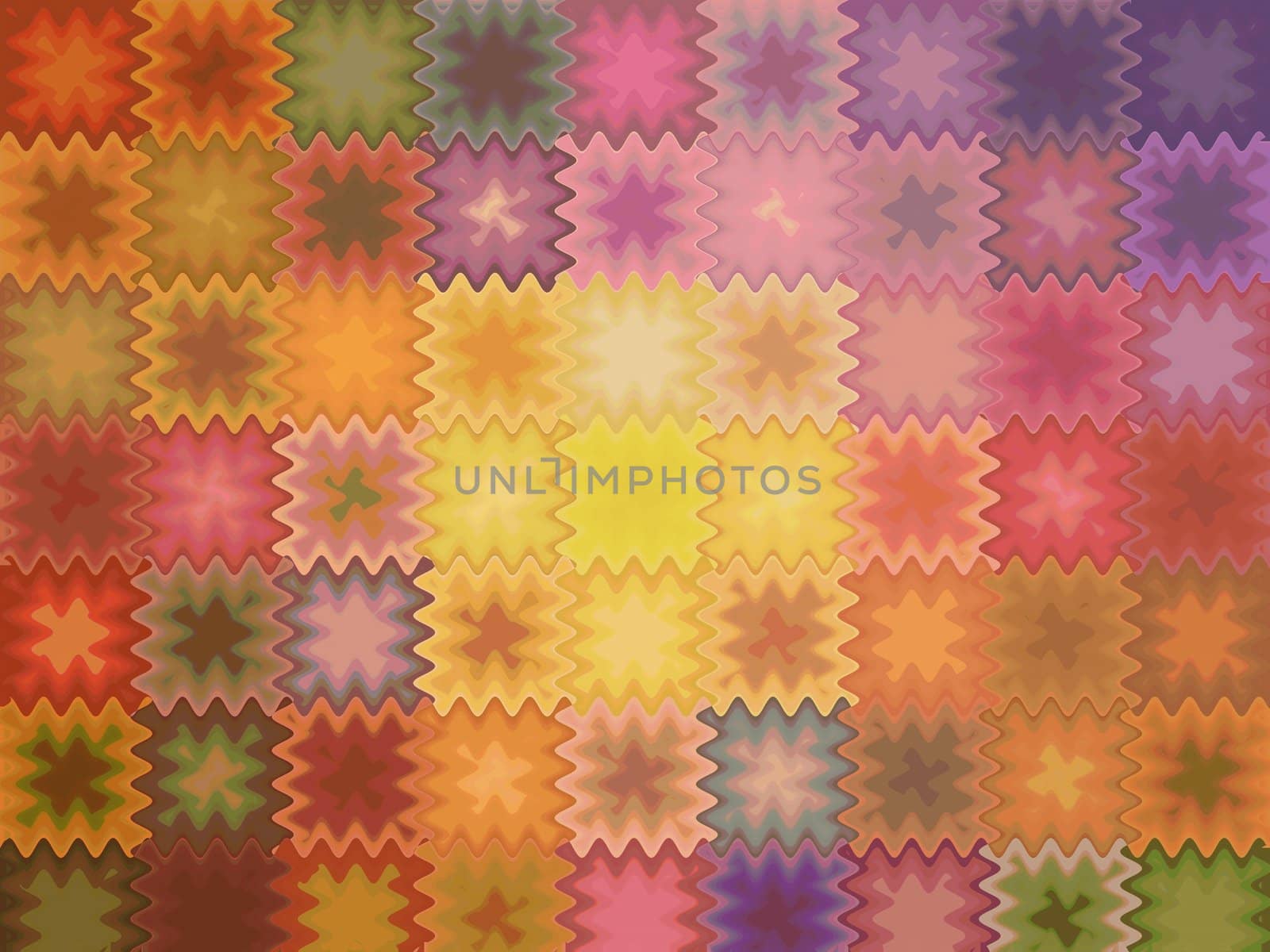 Wavy colourful tiled pattern