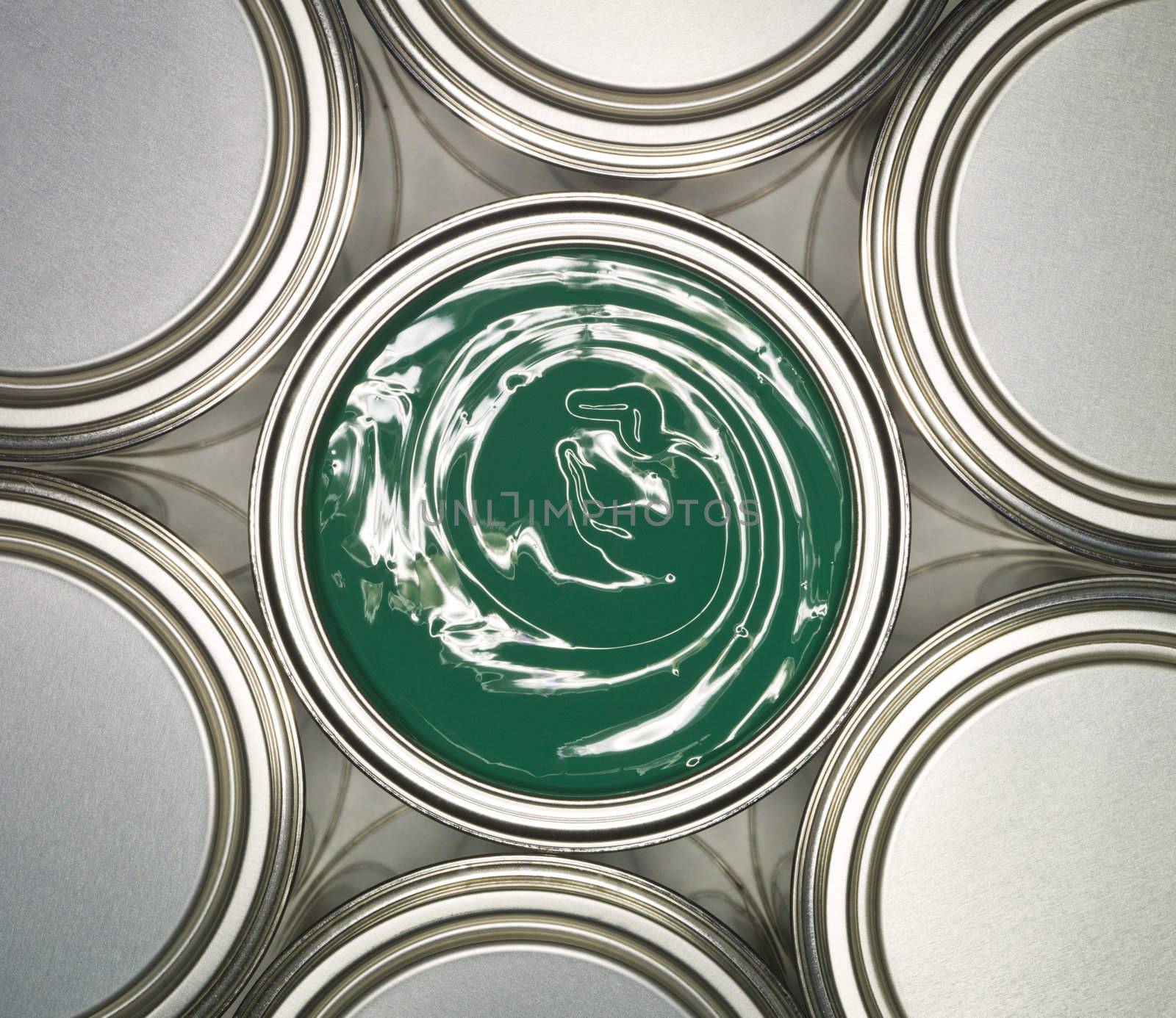 Green Paint can from above