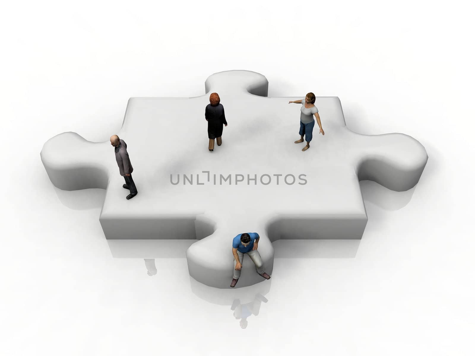 the puzzle piece and people by njaj