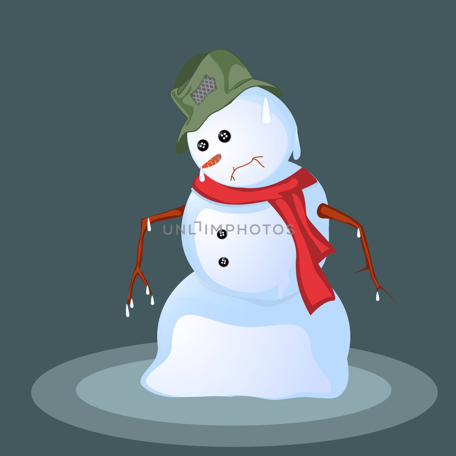Melting snowman by Lirch
