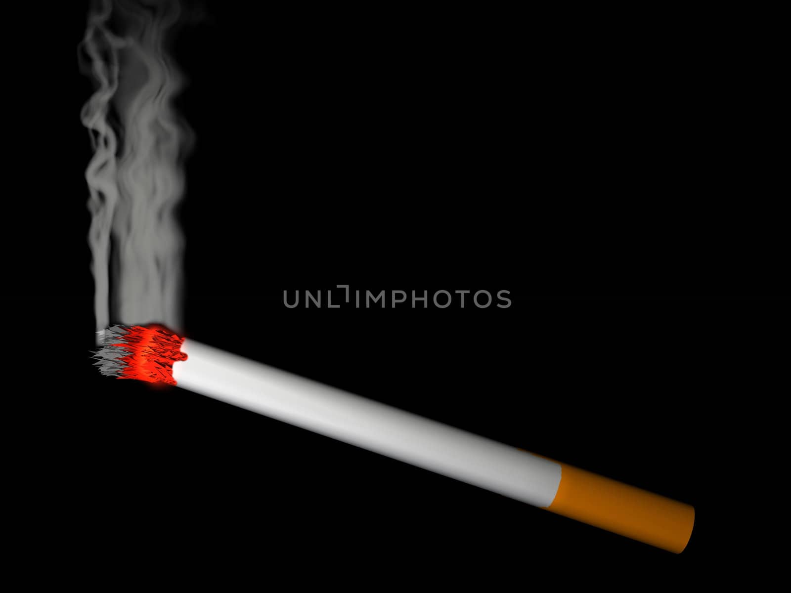 the white cigarette  smokes