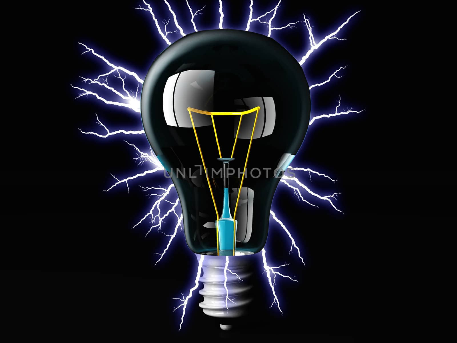incandescent light bulb and electric arc by njaj