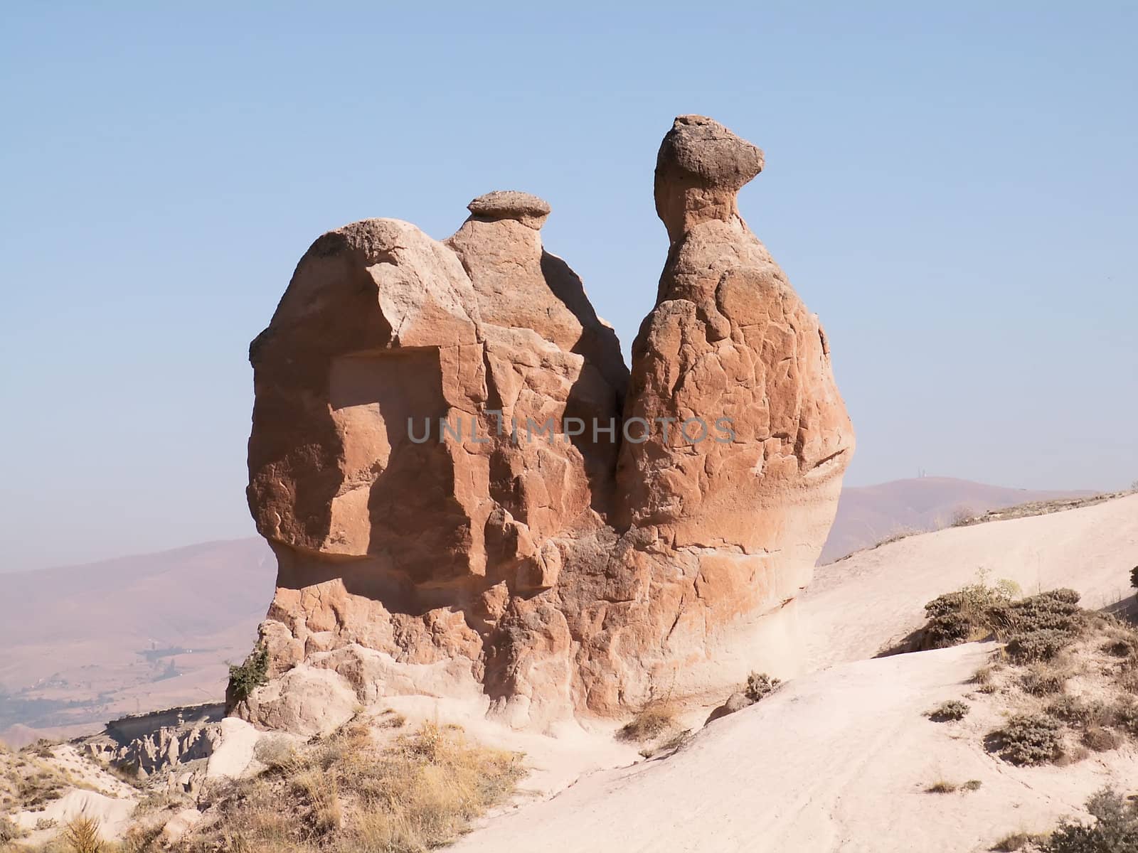 the  fairy chimneys in Cappadocia