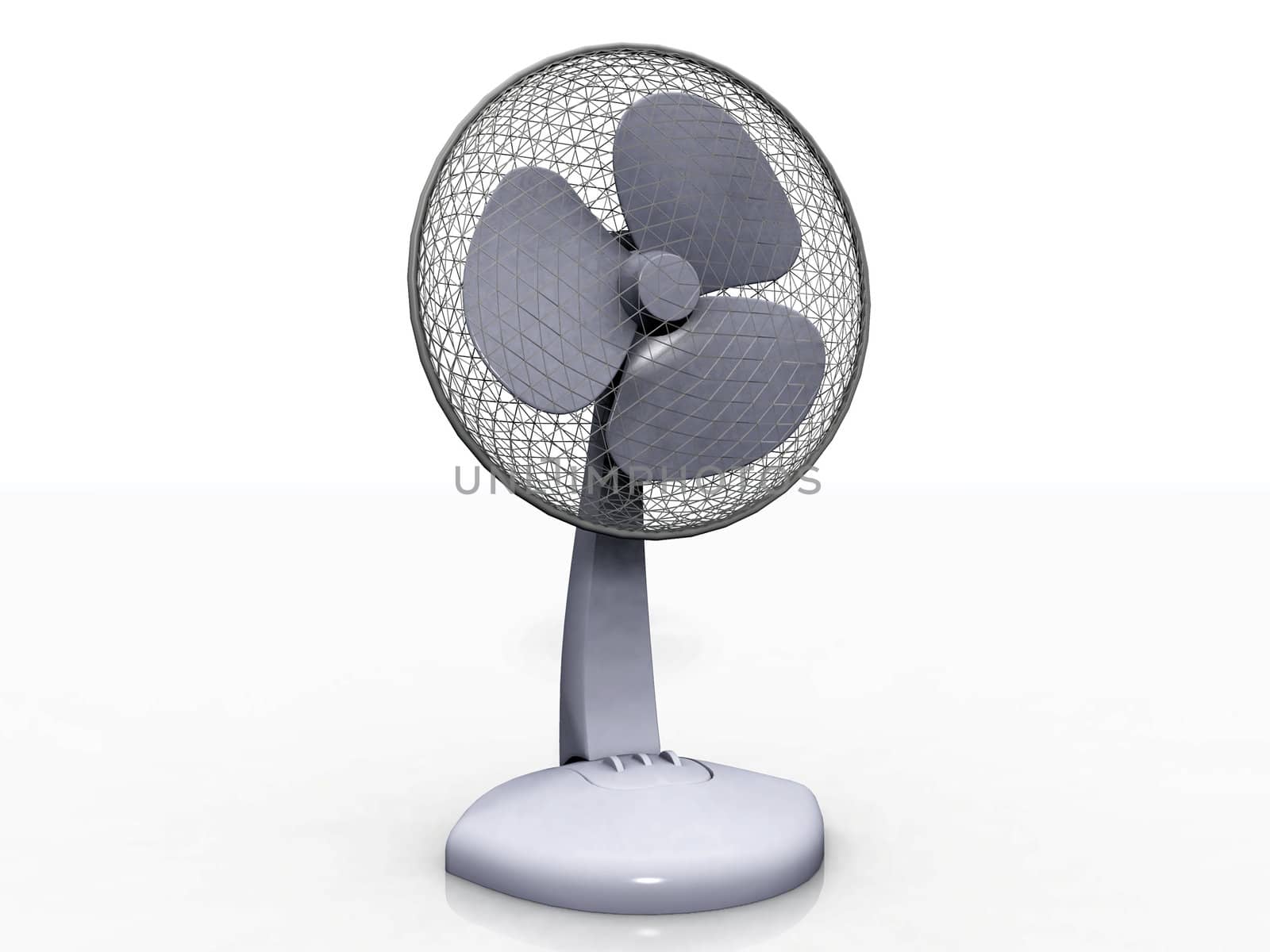 the fan on a white background