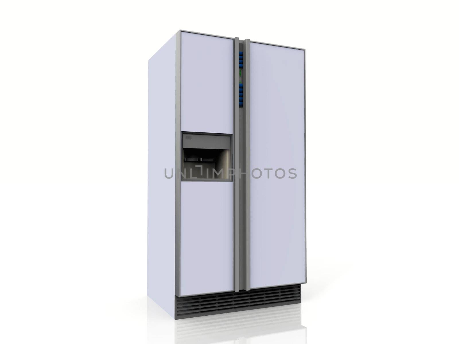 American fridge on white background by njaj