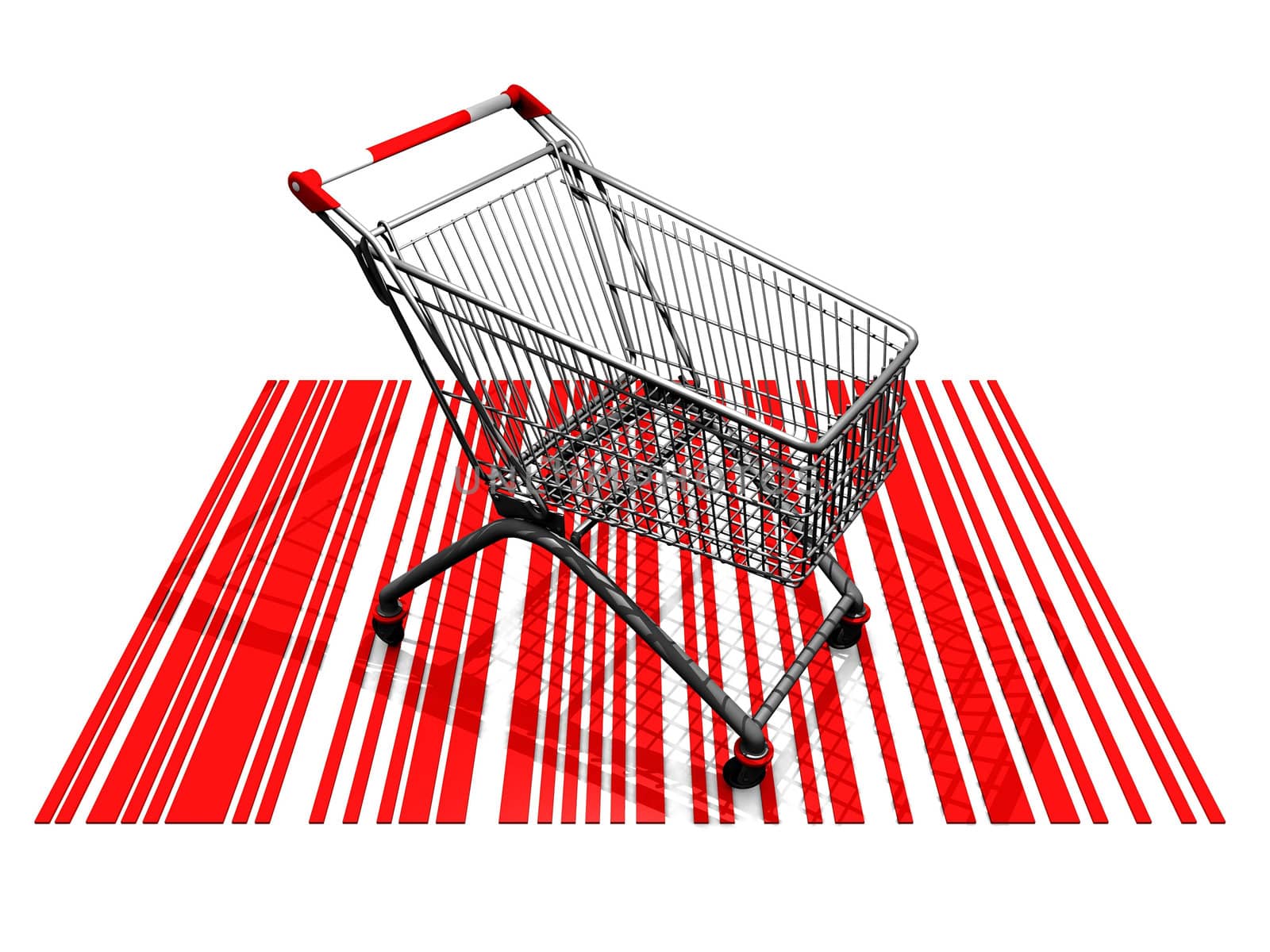 the shopping cart and the bar  codes by njaj