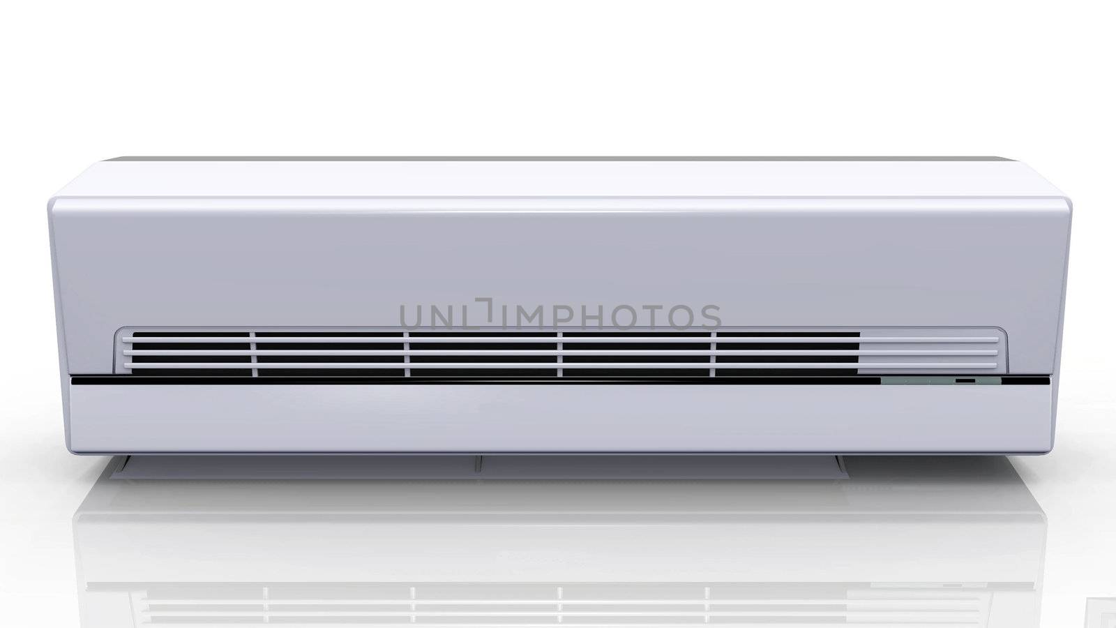 the air conditioner on a white background