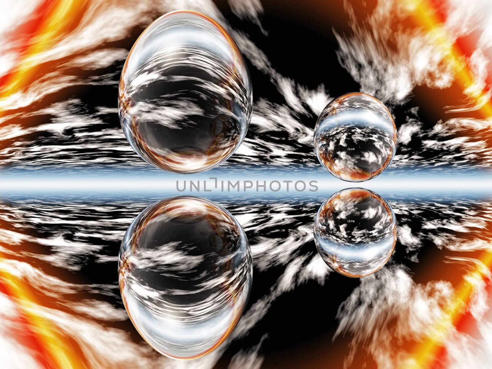 bubbles on an abstract background by njaj