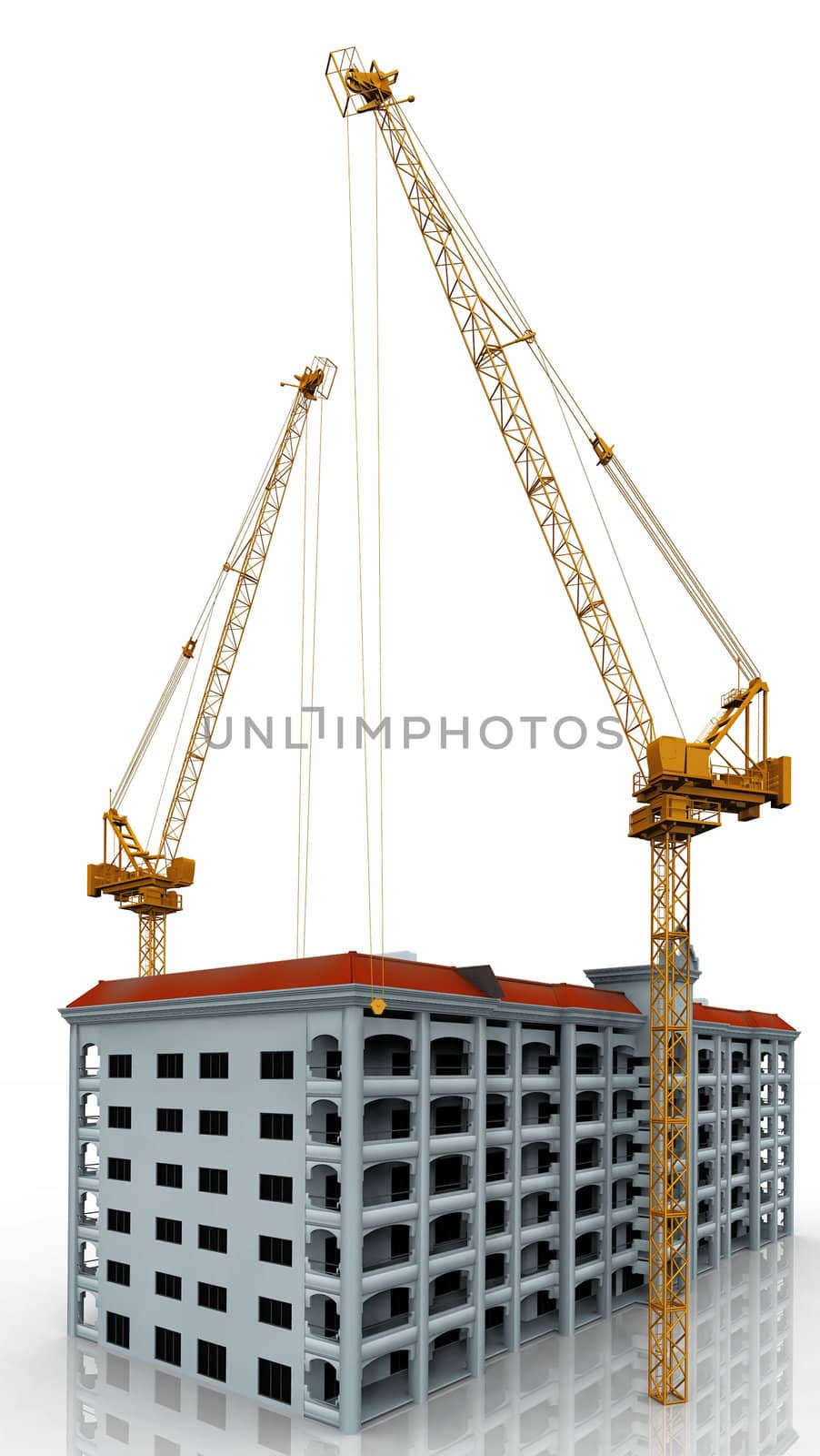 the cranes and the building by njaj
