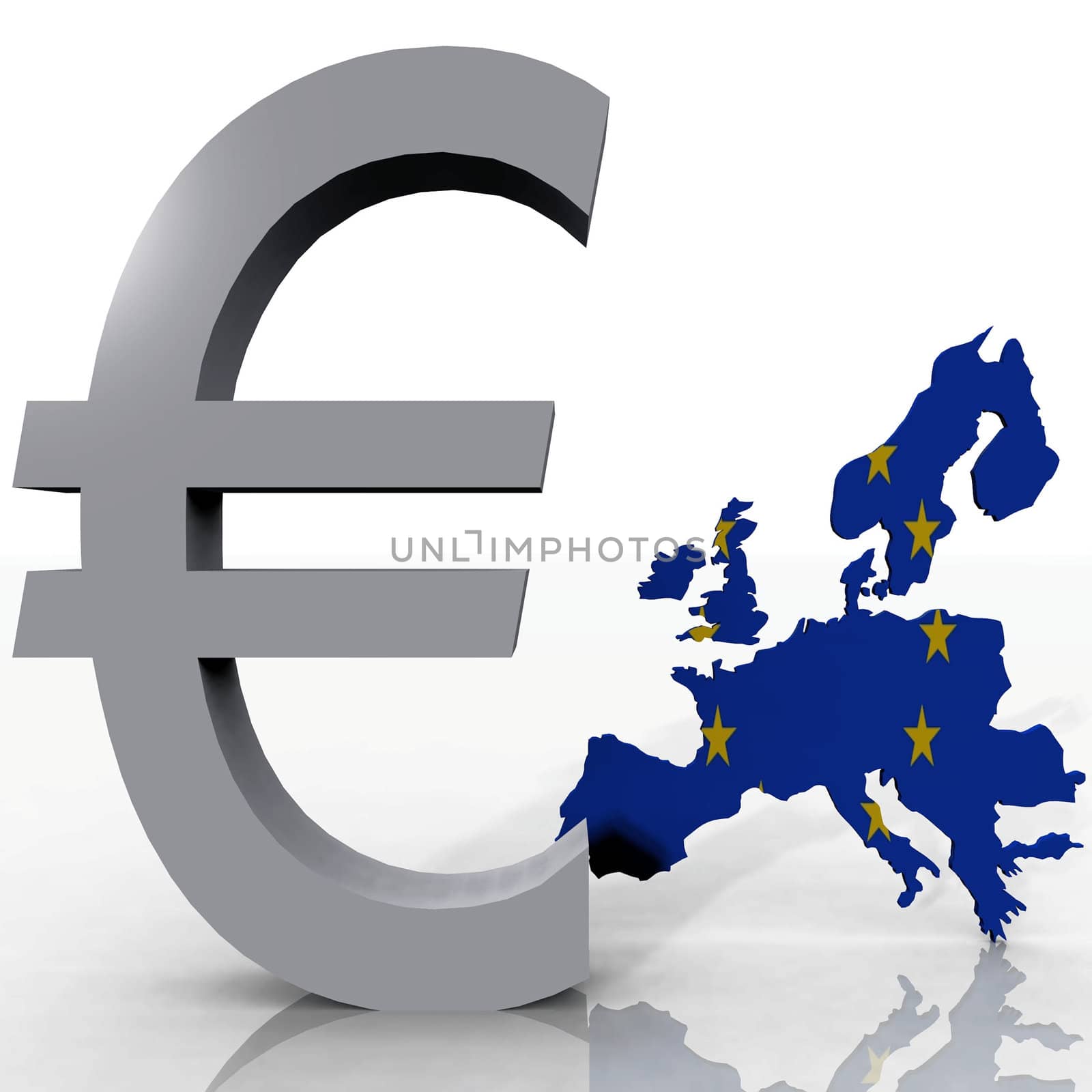 Europe and the euro symbol by njaj