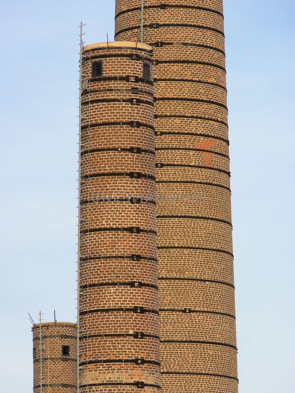 brick chimney in a factory