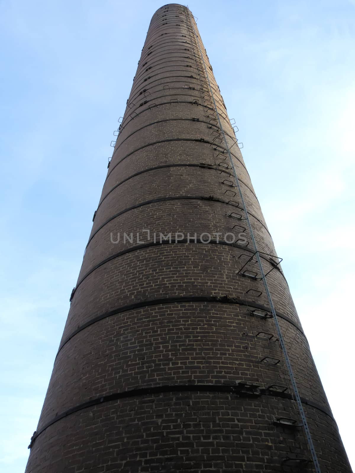 brick chimney in a factory