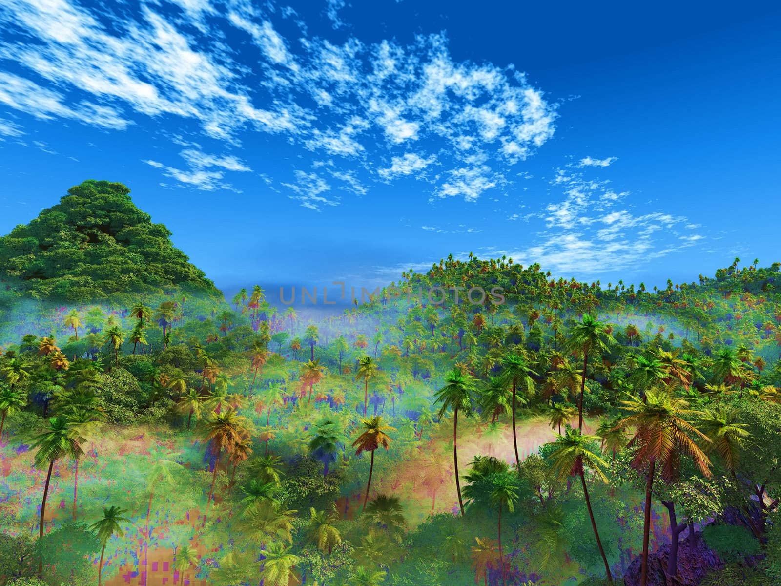 tropical landscape and blue sky by njaj