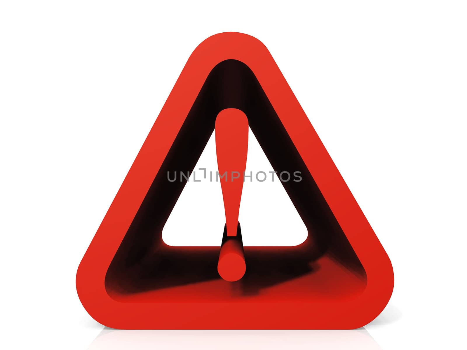 danger  symbol on a white background by njaj