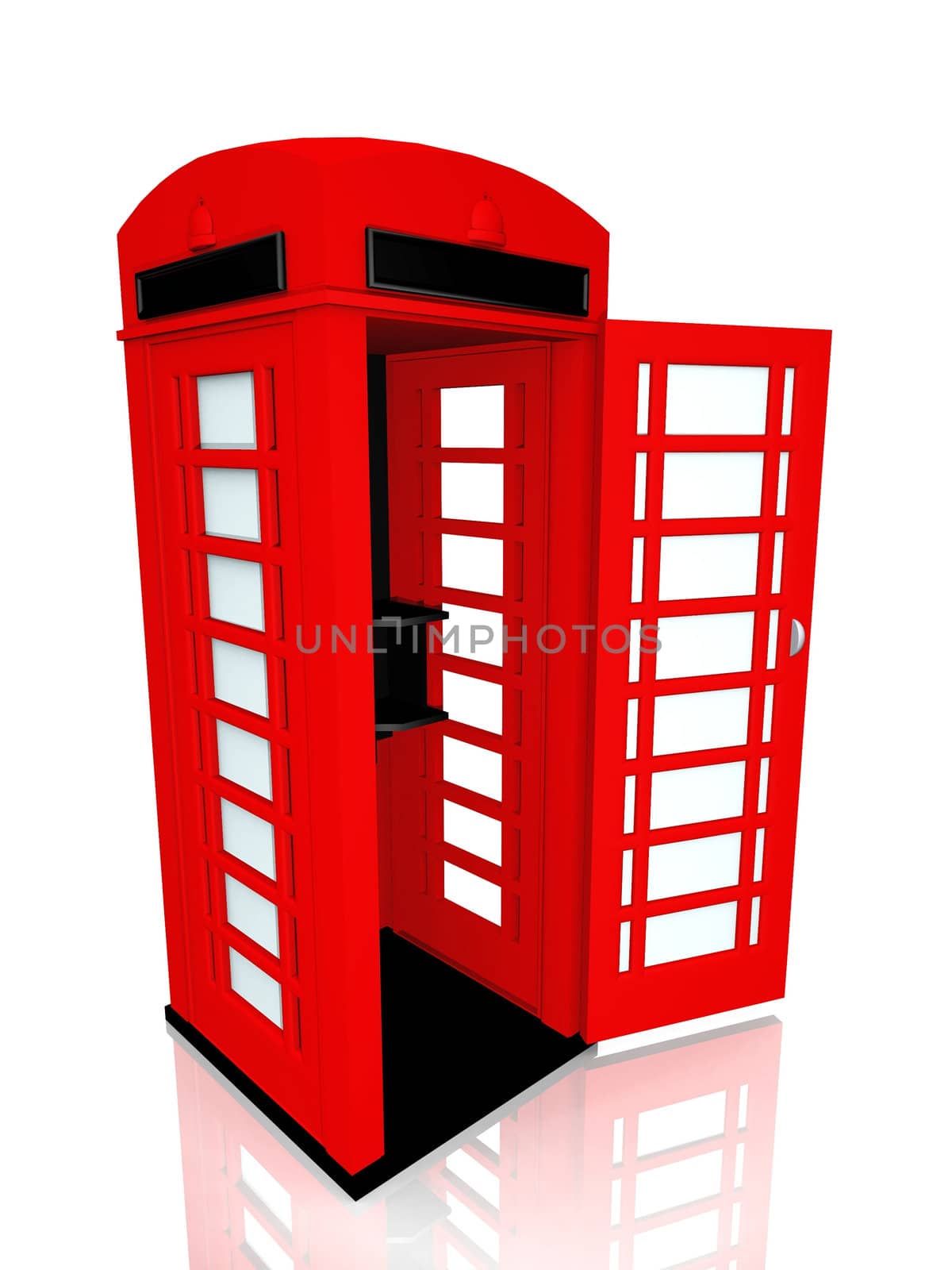 the English red telephone box