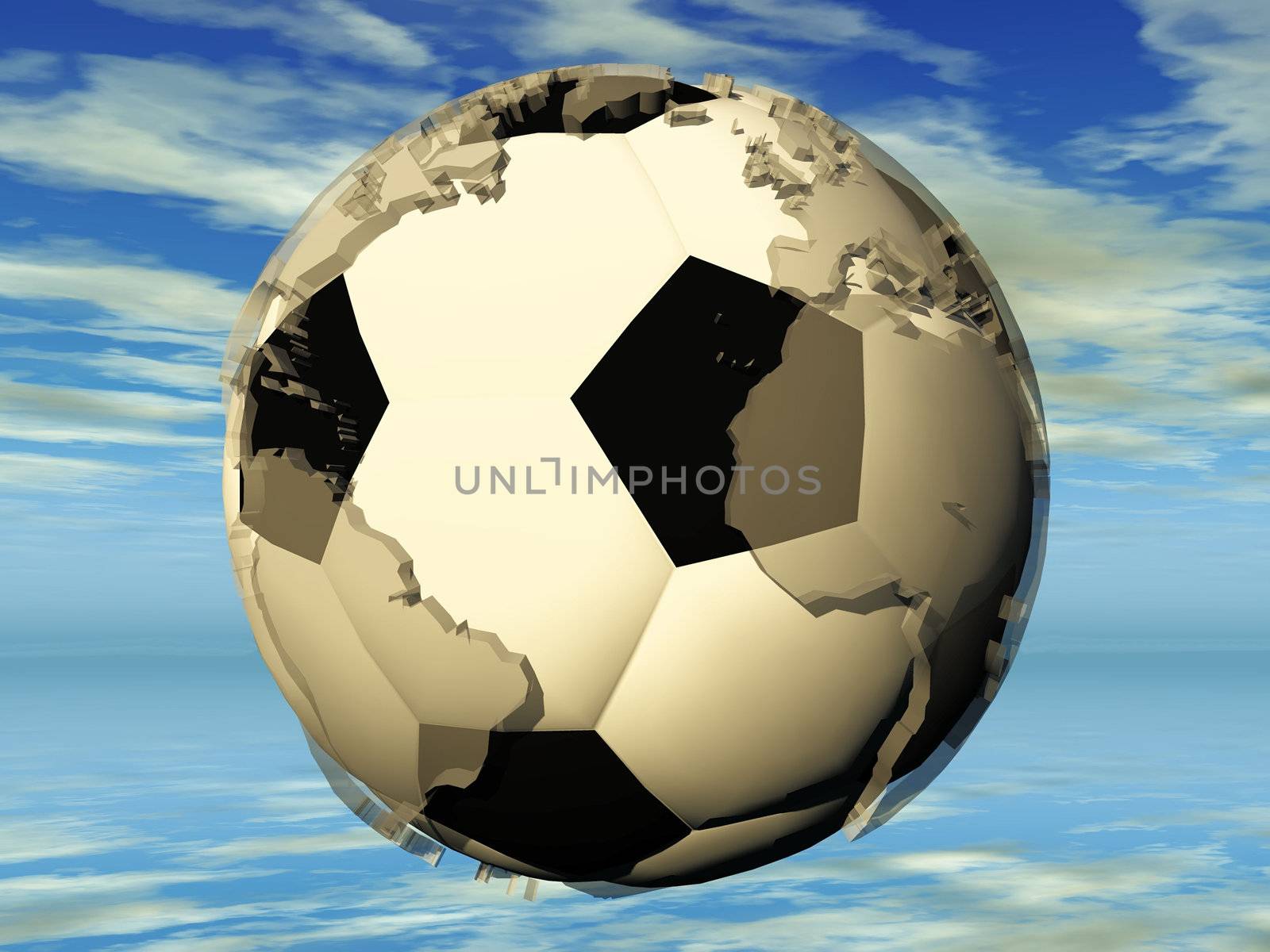 the football and the earth