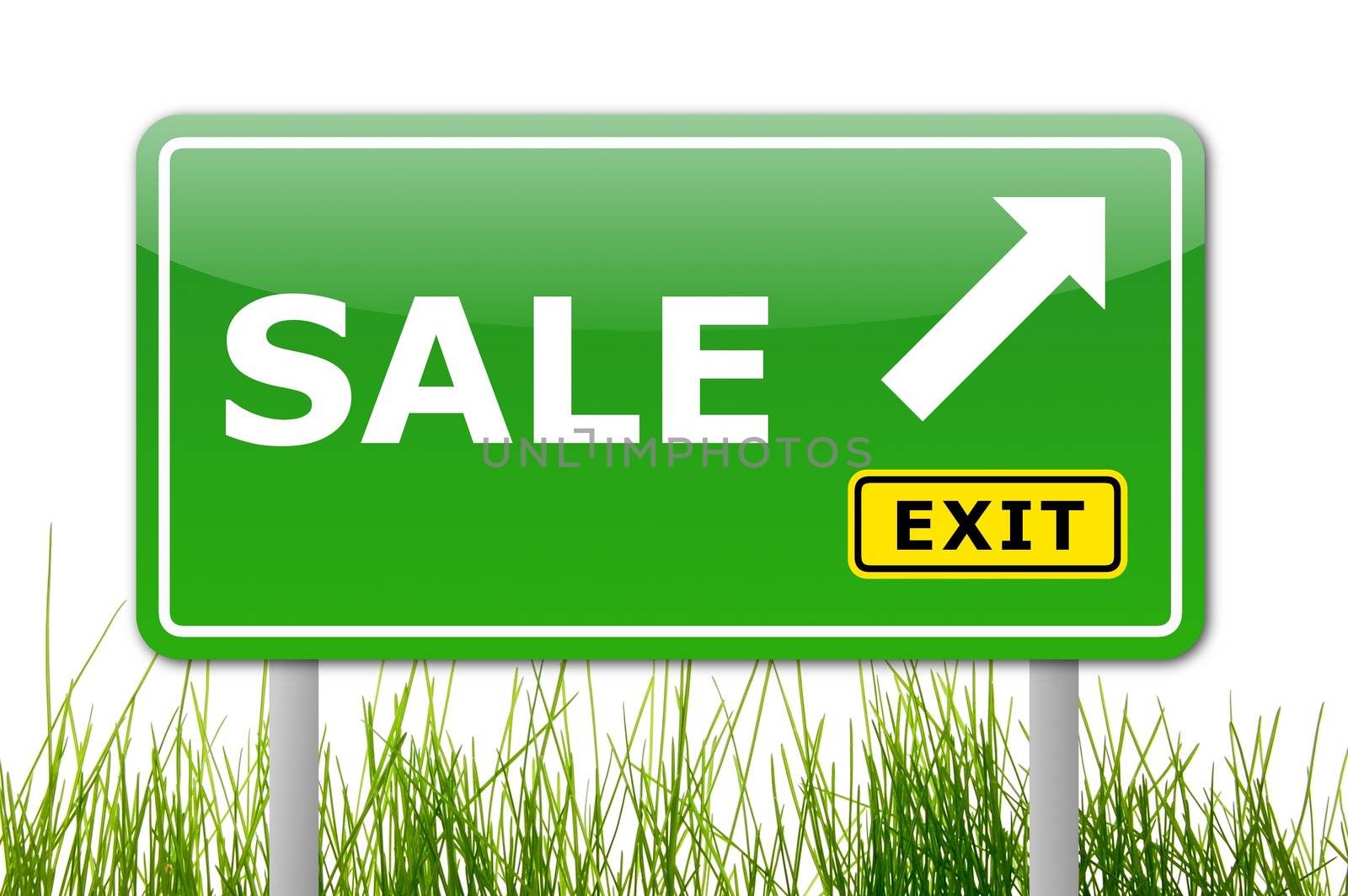 discount or sale concept with traffic sign illustration