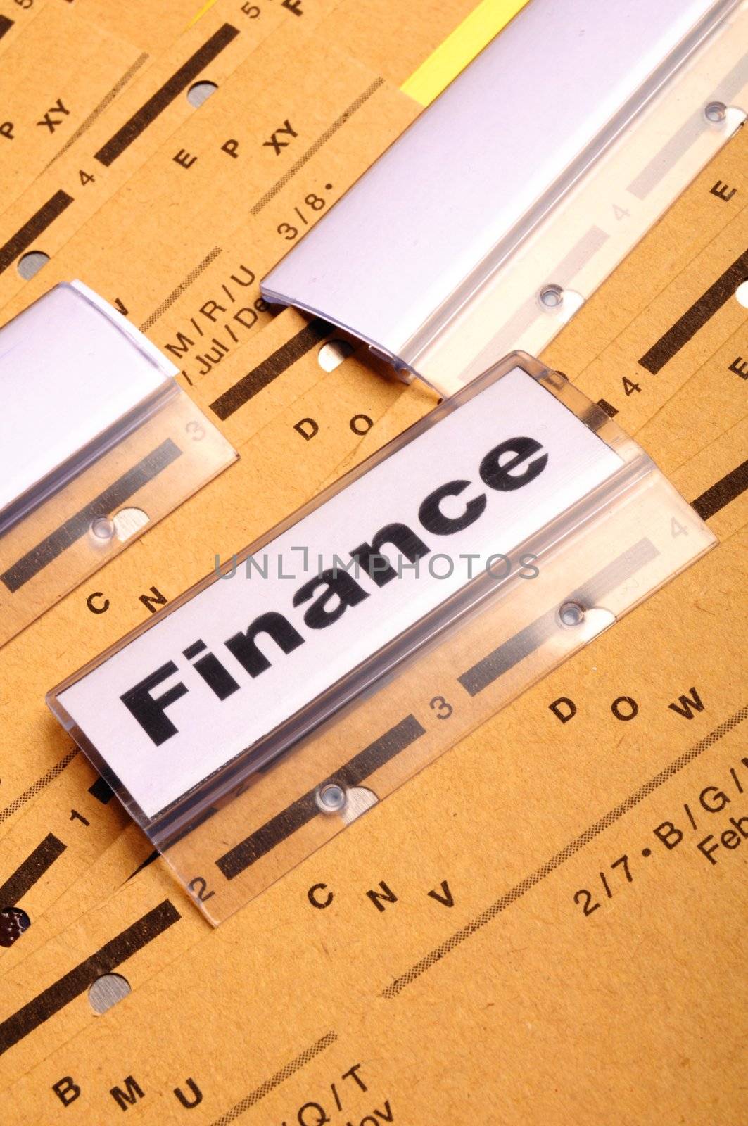 finance on business office folder showing financial success concept