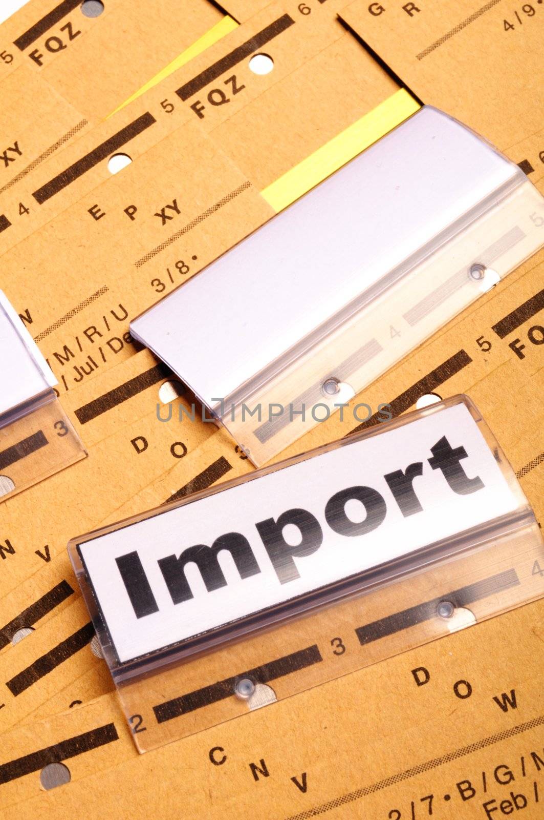 import word on business office folder showing internation trade or globalisation concept