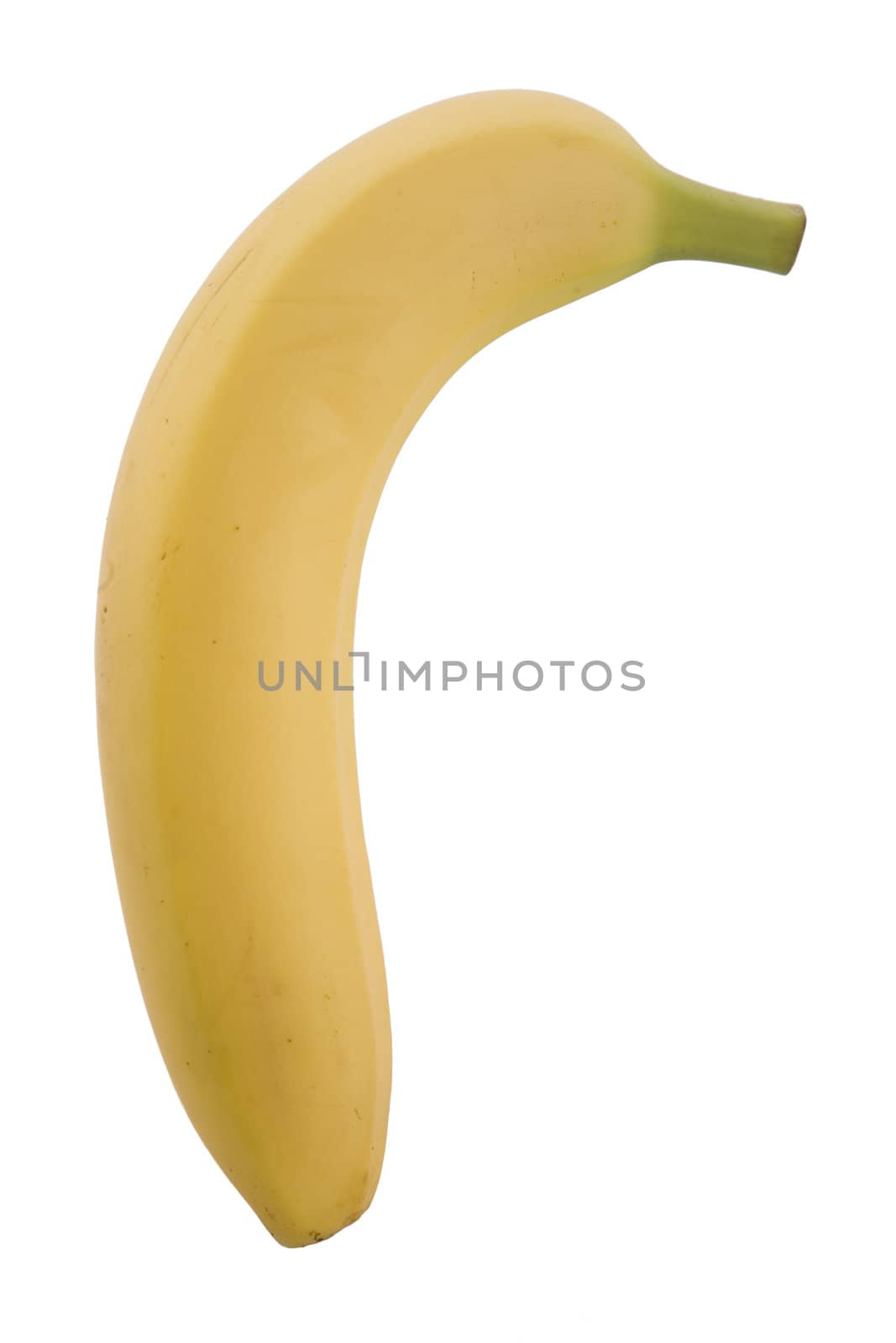 front view of yellow and fresh banana