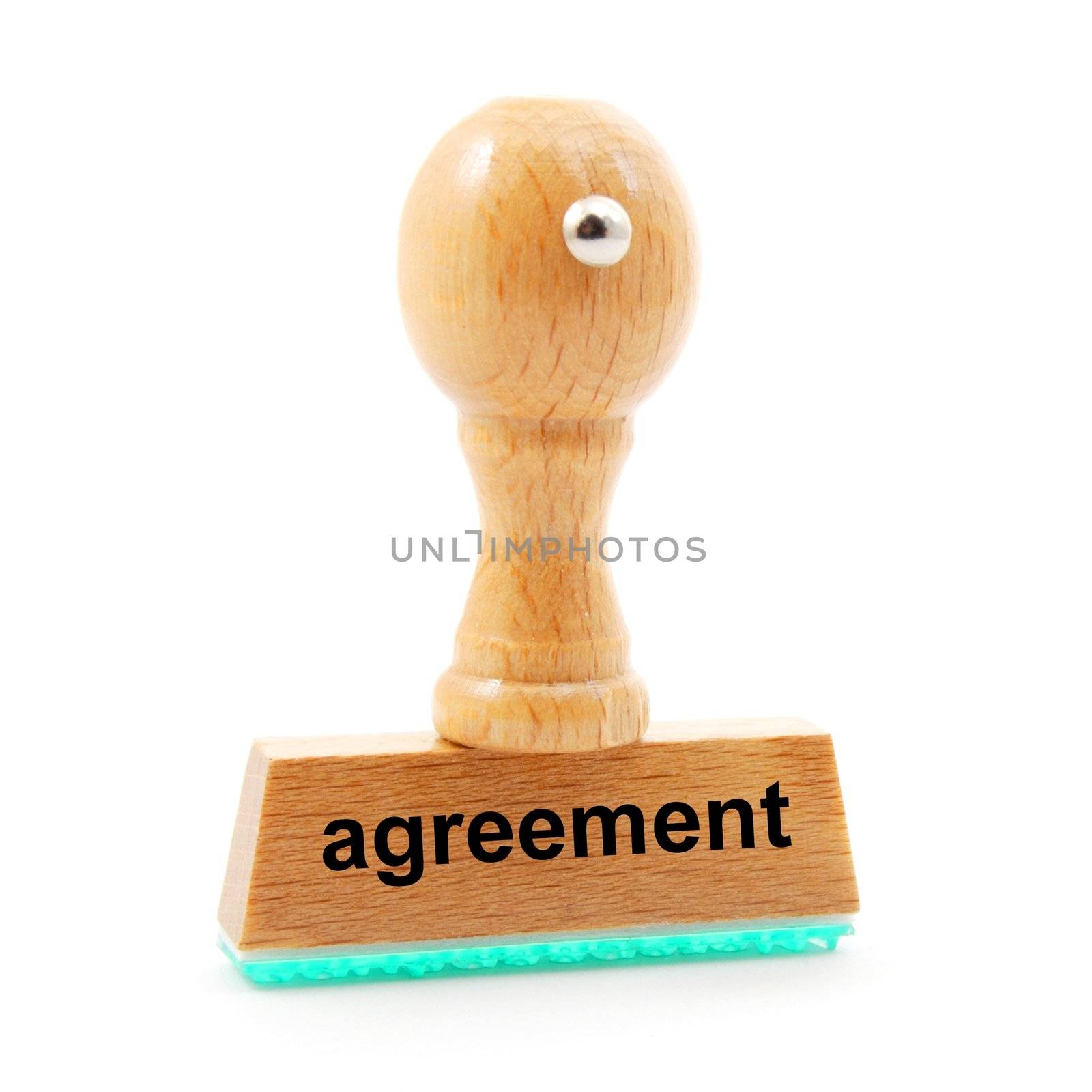 agreement or business deal concept with stamp in office