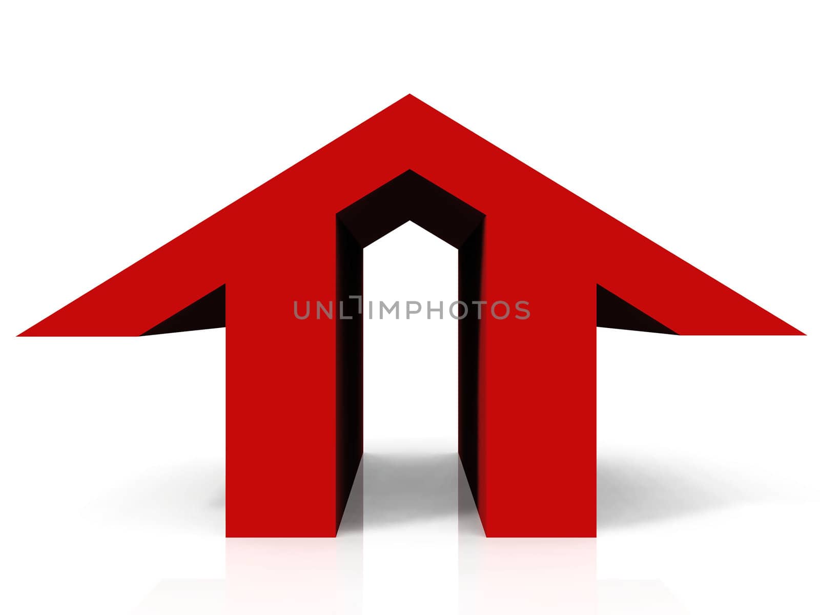 the logo shaped red home