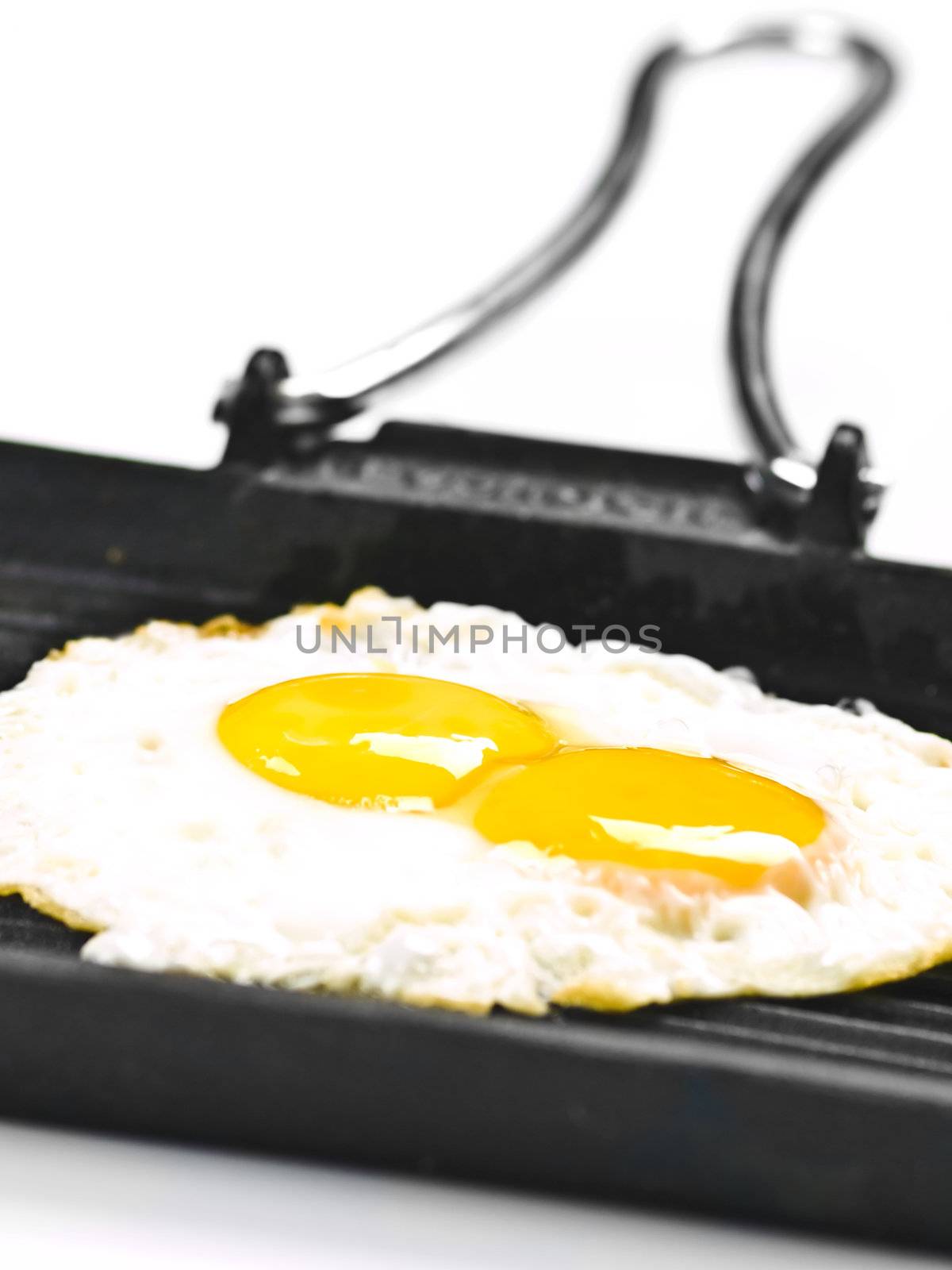 fried eggs on the grill