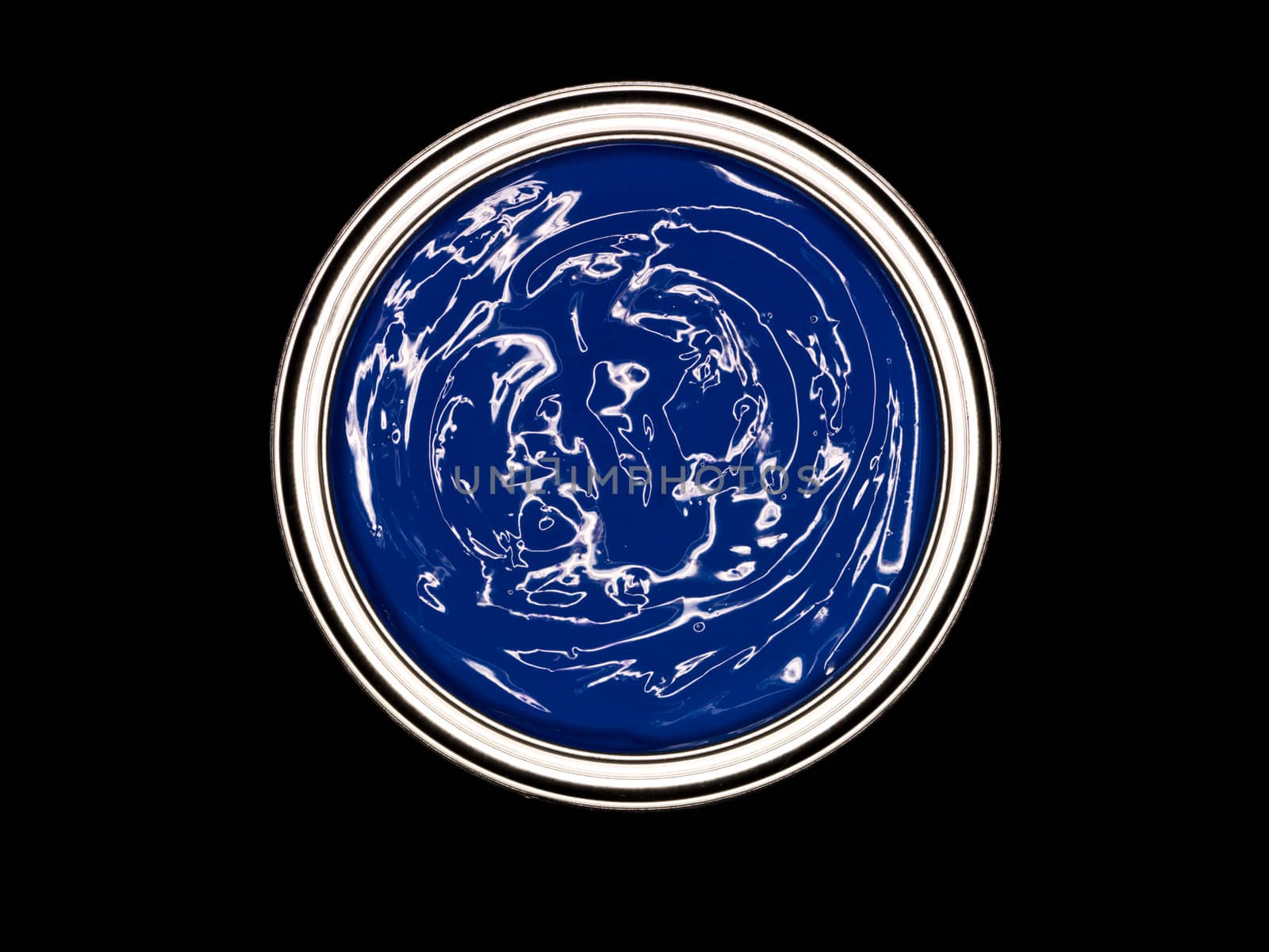 Blue Paint can from above by gemenacom