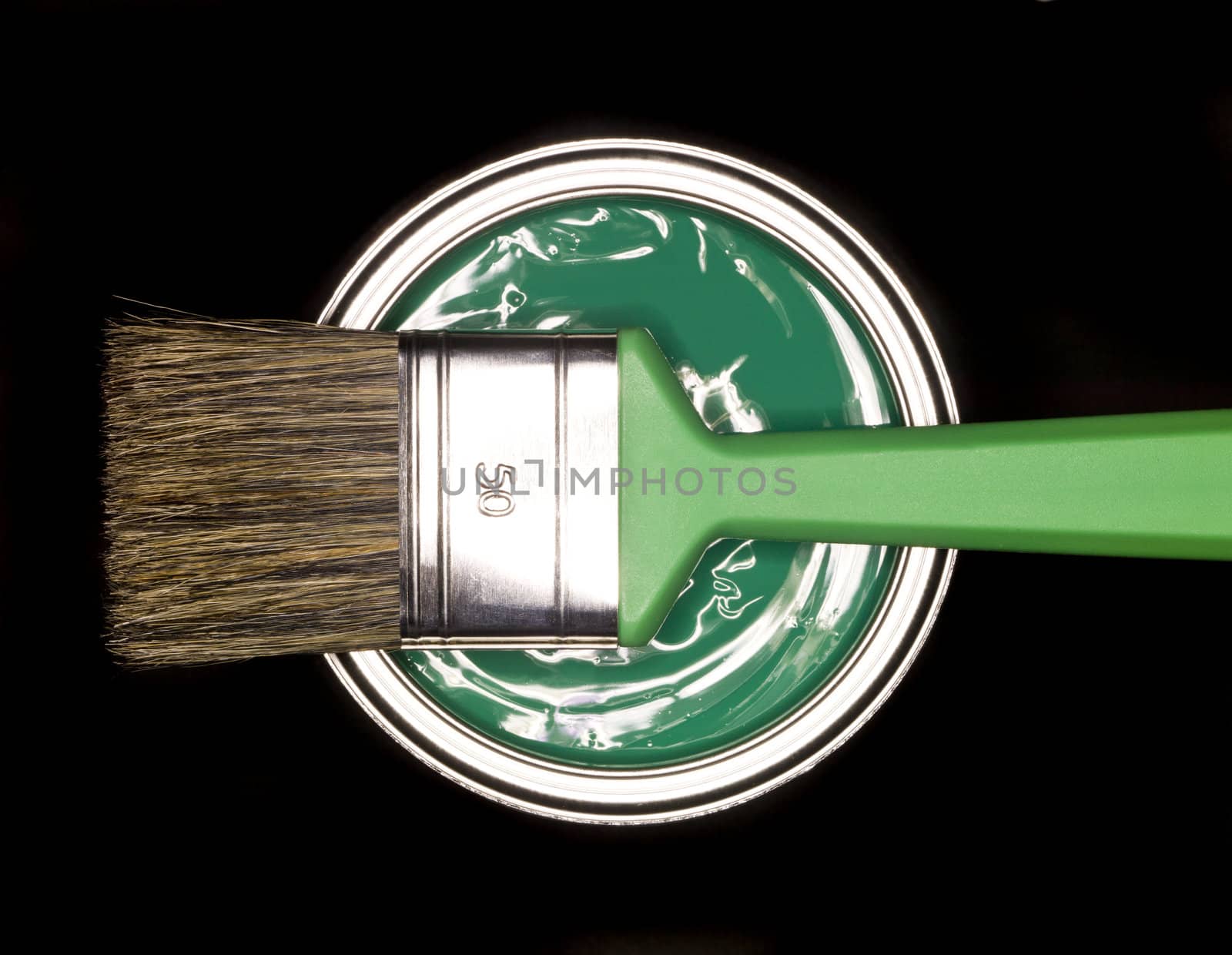 Green Paint can and brush by gemenacom