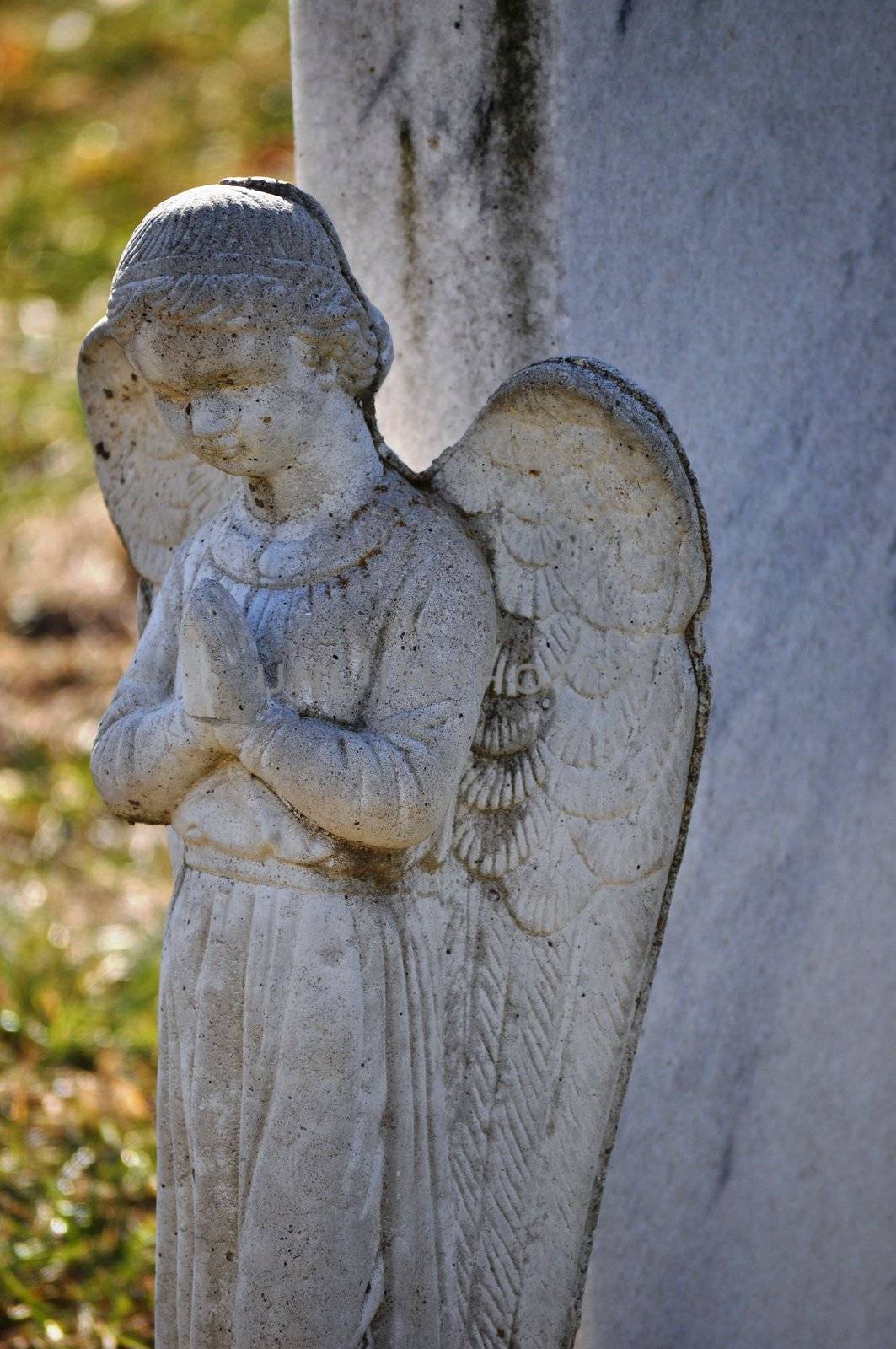 Gravesite - Angel - closeup by RefocusPhoto