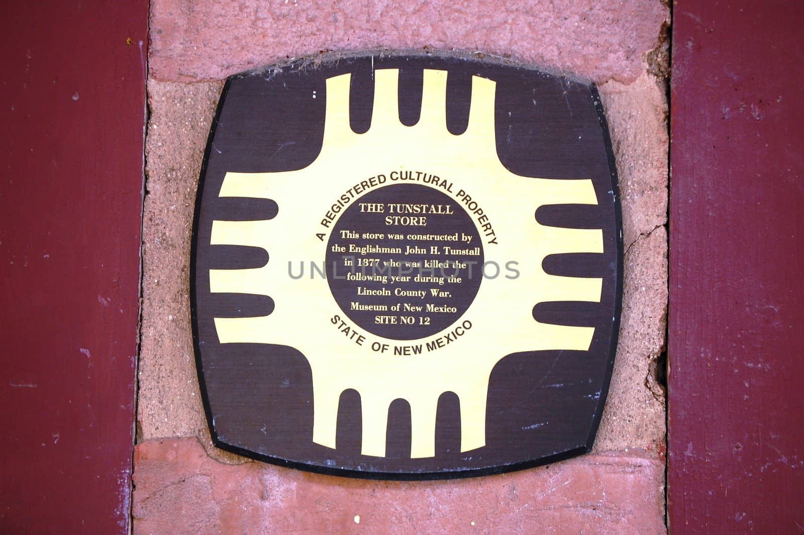 Lincoln New Mexico Historic Marker - Tunstall Store Sign