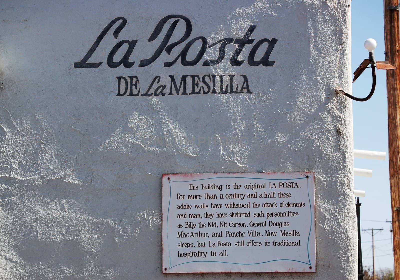 La Posta - Mesilla New Mexico - Billy the Kid Sign