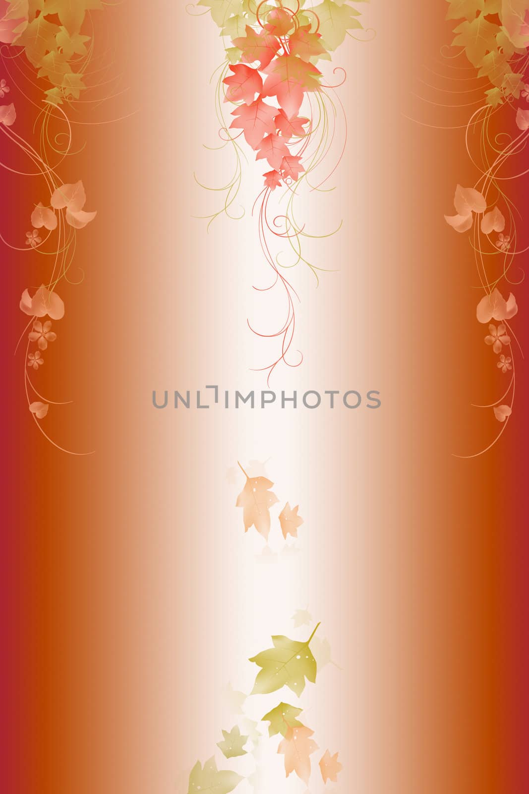 Beautiful abstract background of autumn red leaves