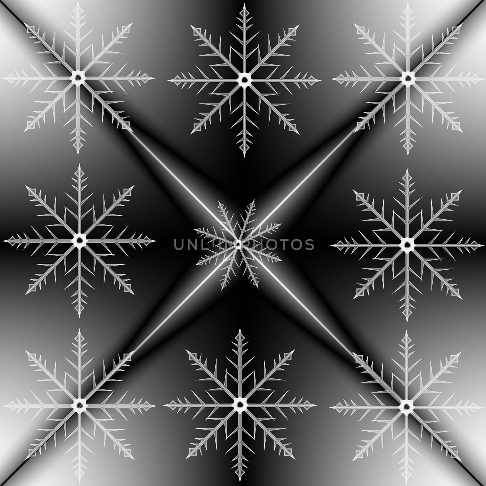 Texture of beautiful snowflakes background