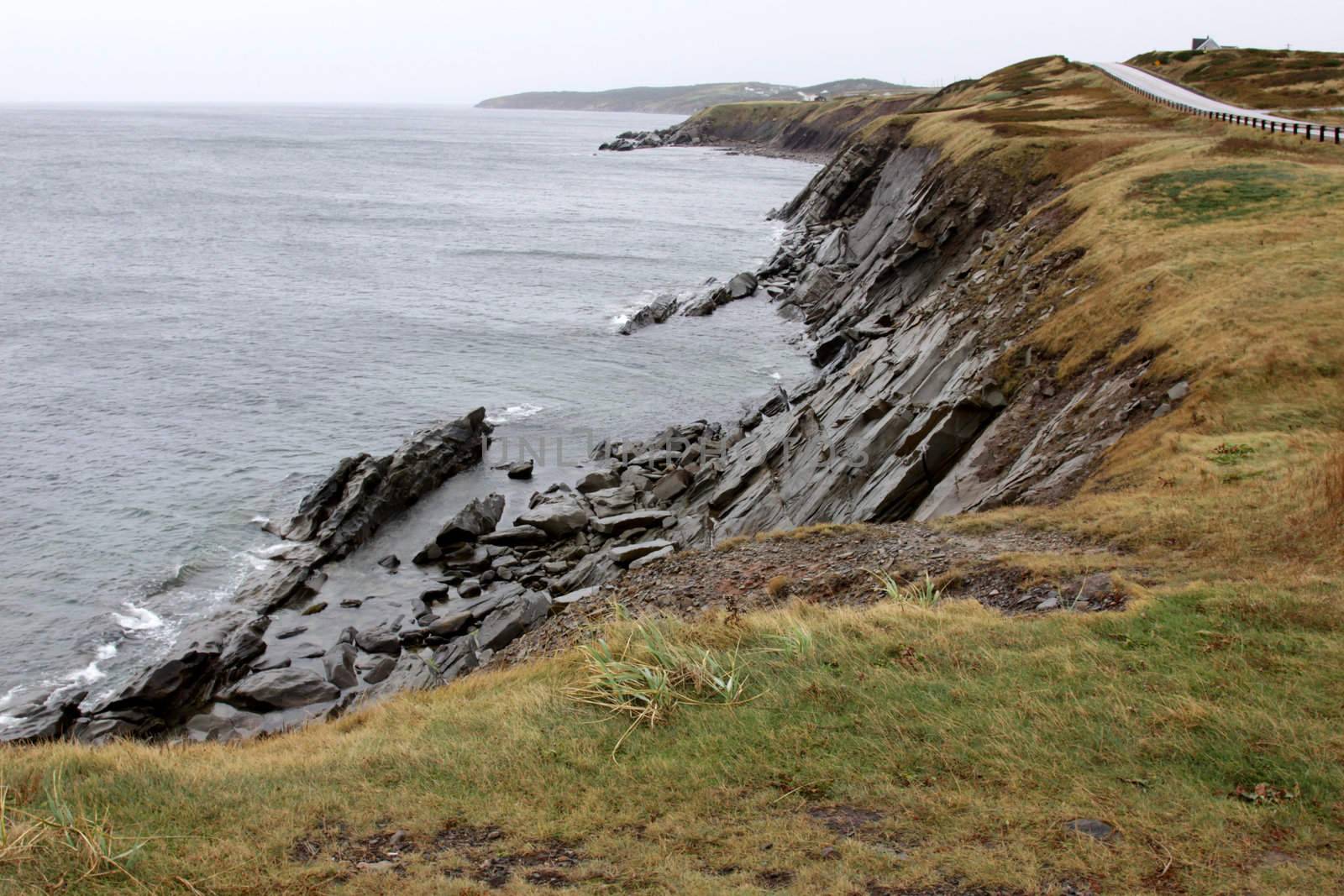 The rugged coast of Cape Breton Coast, right beside the  Cabot trail.
