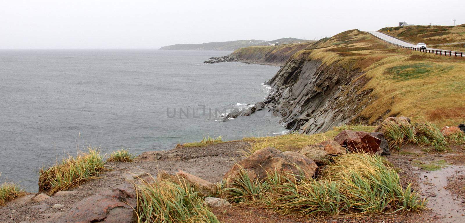 The rugged coast of Cape Breton Coast, right beside the  Cabot trail.