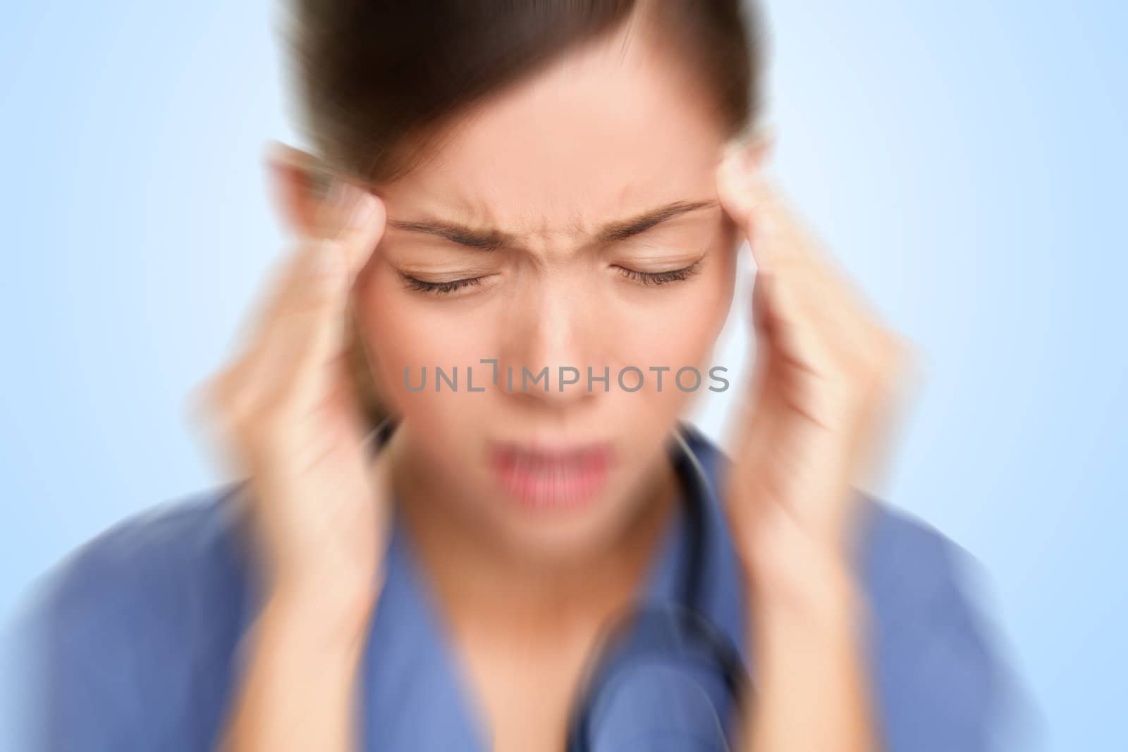 Nurse / doctor headache stress by Maridav