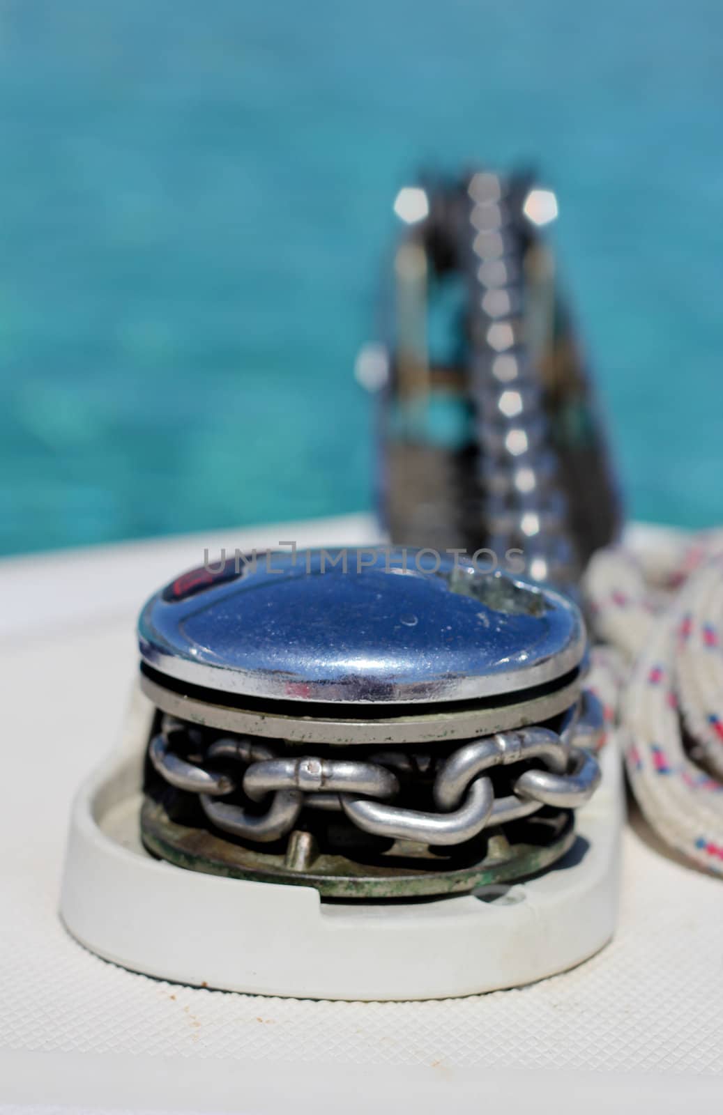 Anchor on a boat