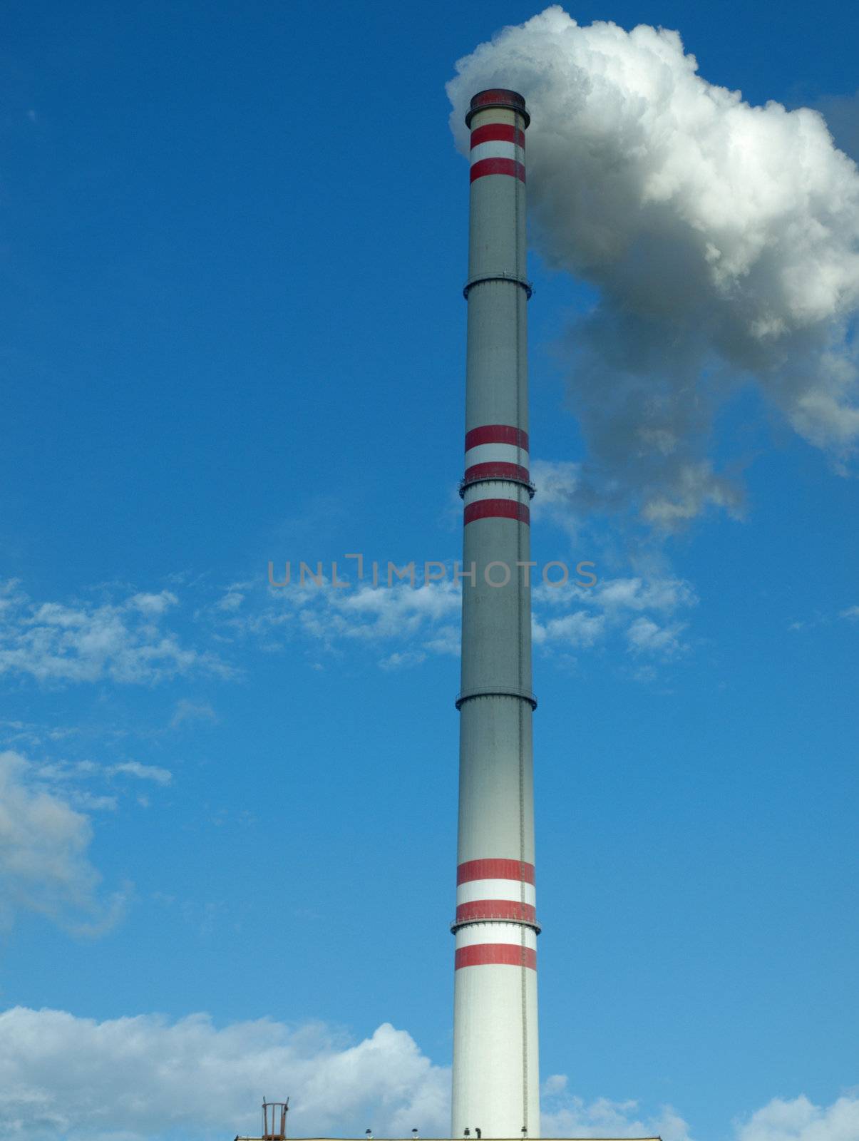 chimney with shadow from own smoke