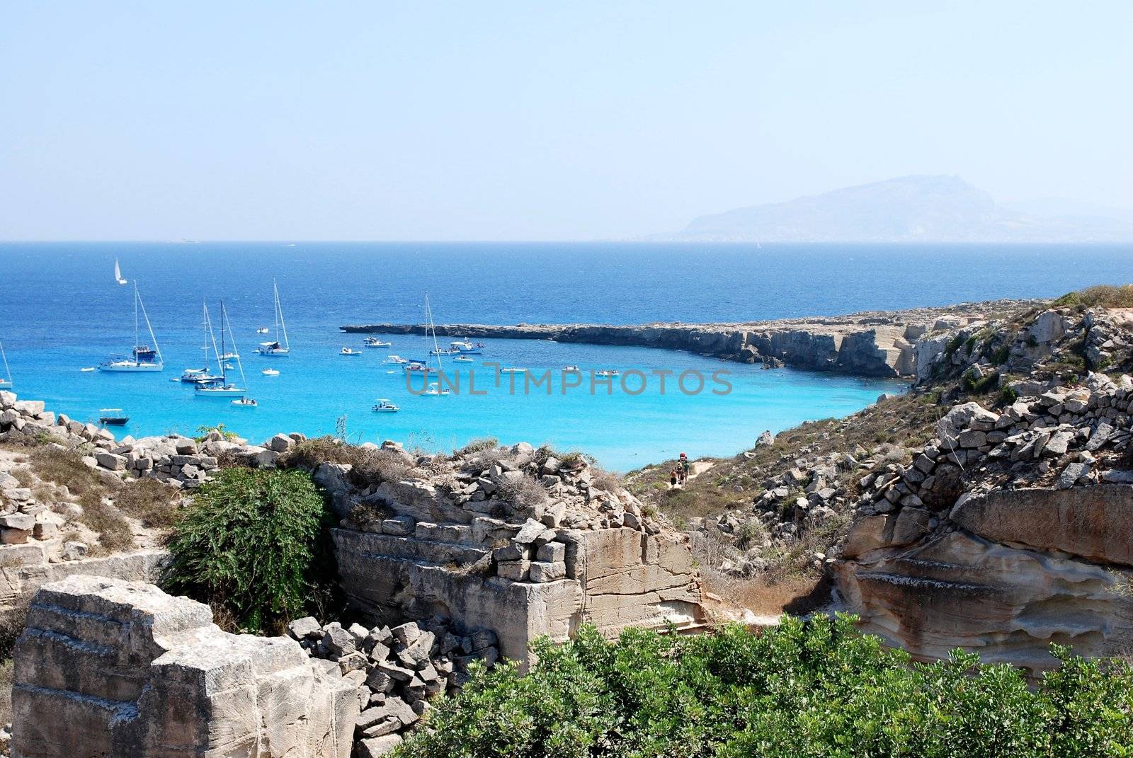 A wonderful landscape in Favignana isle (Sicily - Italy).