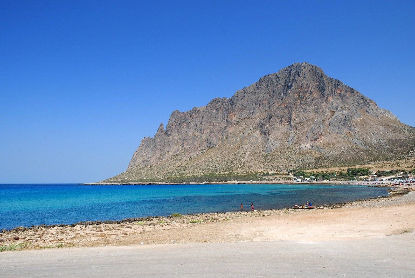 A wonderful landscape of Pizzo Cofano sea.