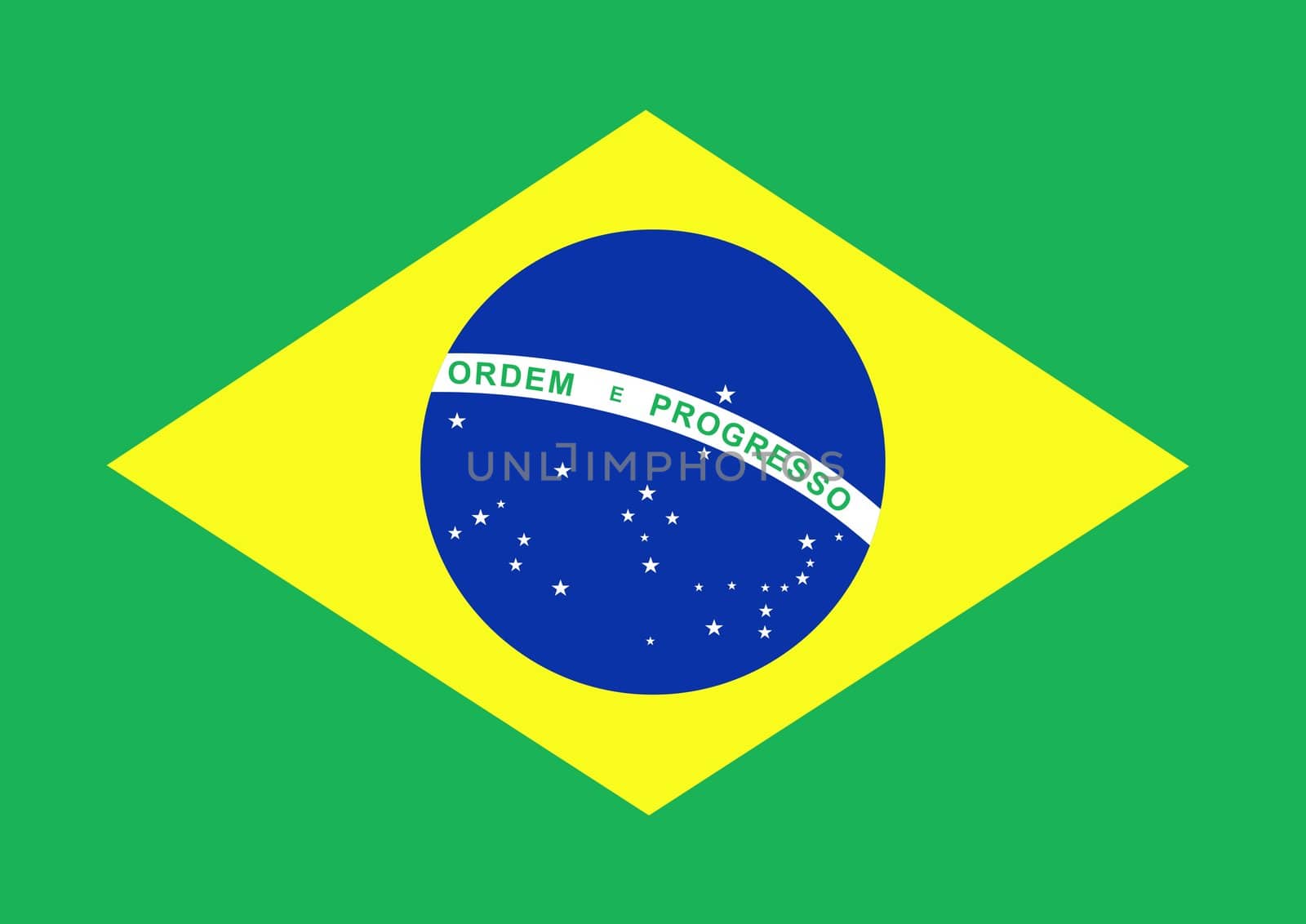 Illustrated flag of Brazil