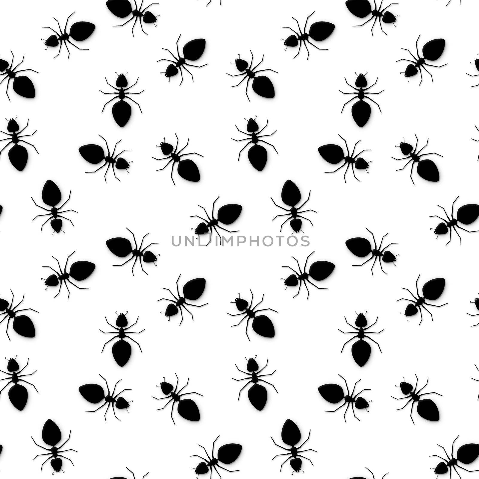 Seamless texture - silhouettes of ants by pzaxe