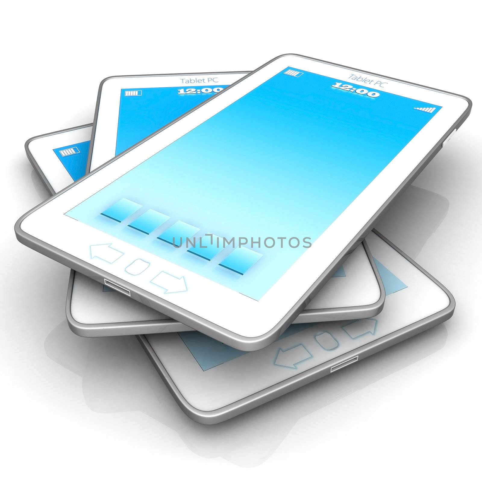 Image of computer technology on a white background isolated